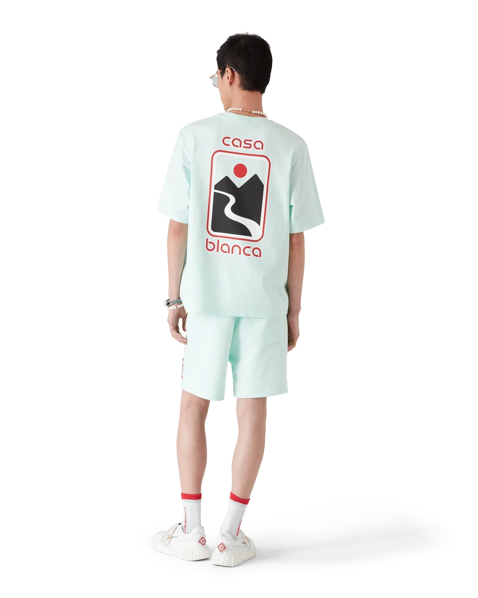 Sunset Valley Short Sleeve T-Shirt | Casablanca Paris | Image 3