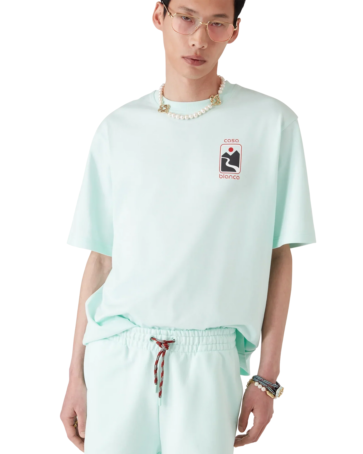 Sunset Valley Short Sleeve T-Shirt | Casablanca Paris | Image 4