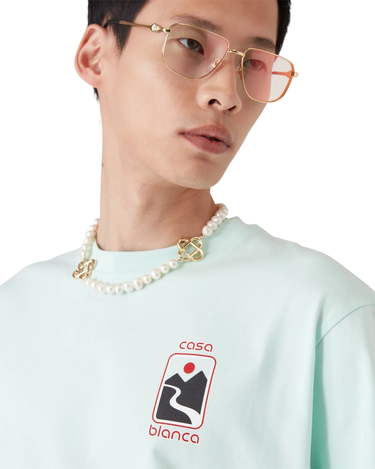 Sunset Valley Short Sleeve T-Shirt | Casablanca Paris | Image 5