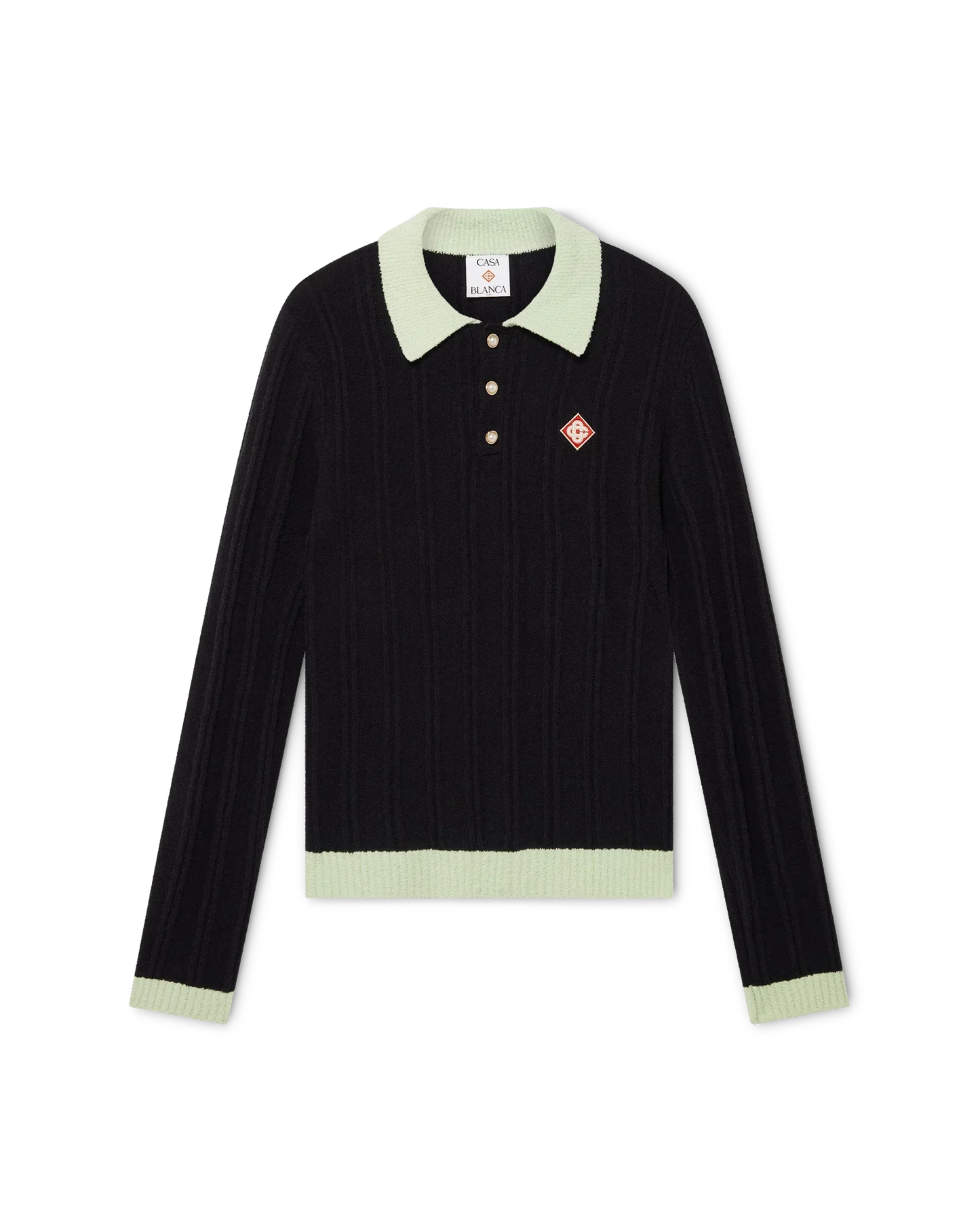 Boucle Long Sleeve Polo Shirt | Casablanca Paris | Image 1
