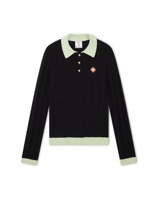 Boucle Long Sleeve Polo Shirt | Casablanca Paris | Image 1
