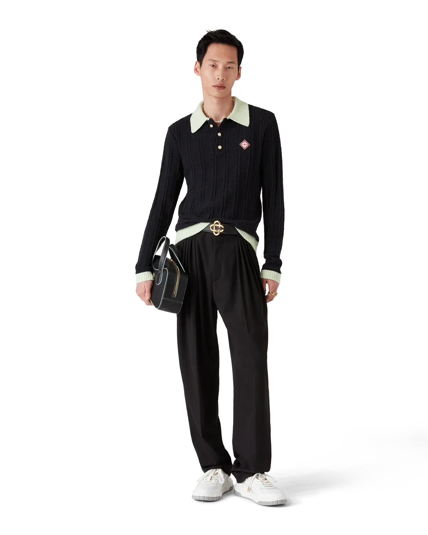 Boucle Long Sleeve Polo Shirt | Casablanca Paris | Image 2