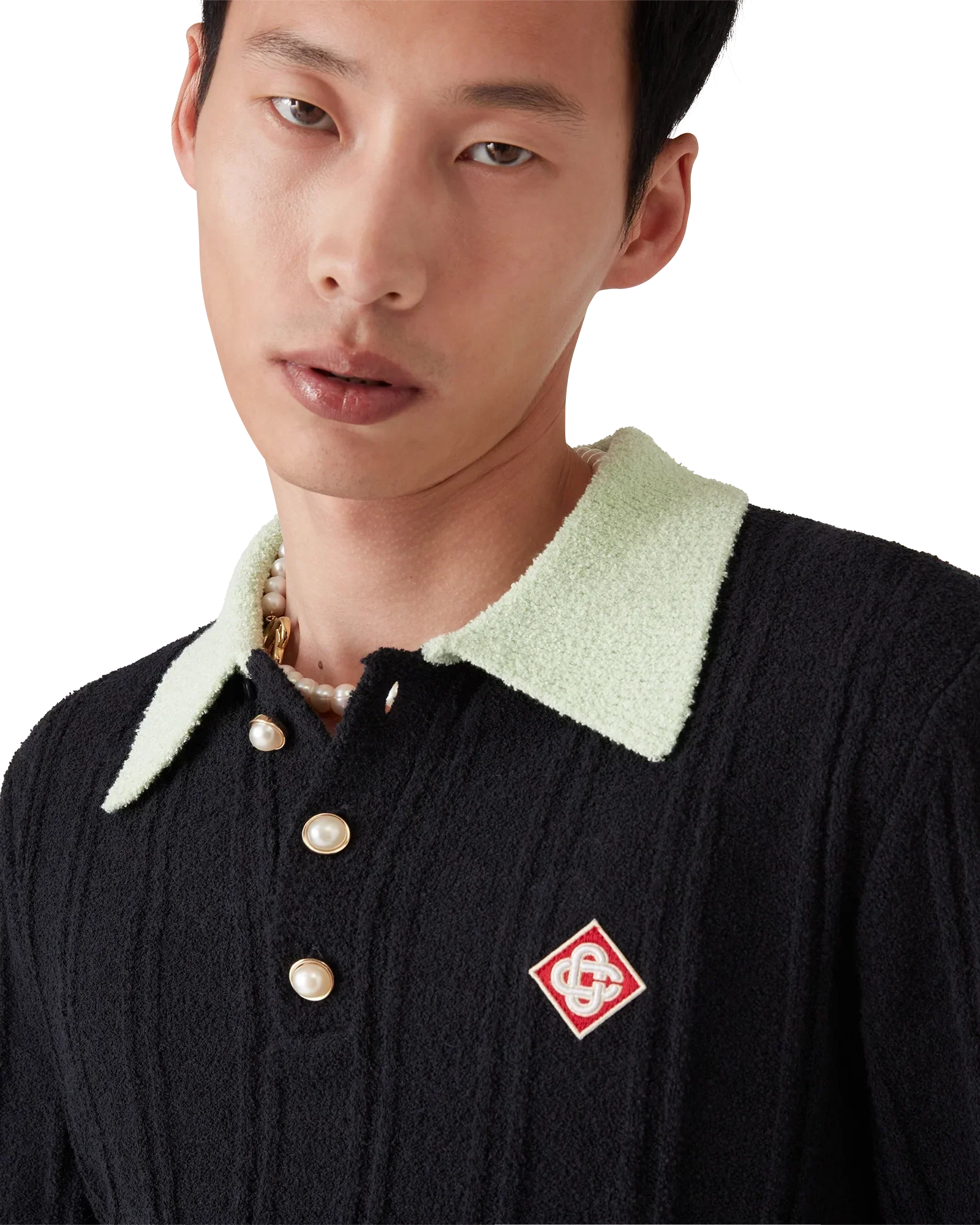 Boucle Long Sleeve Polo Shirt | Casablanca Paris | Image 5
