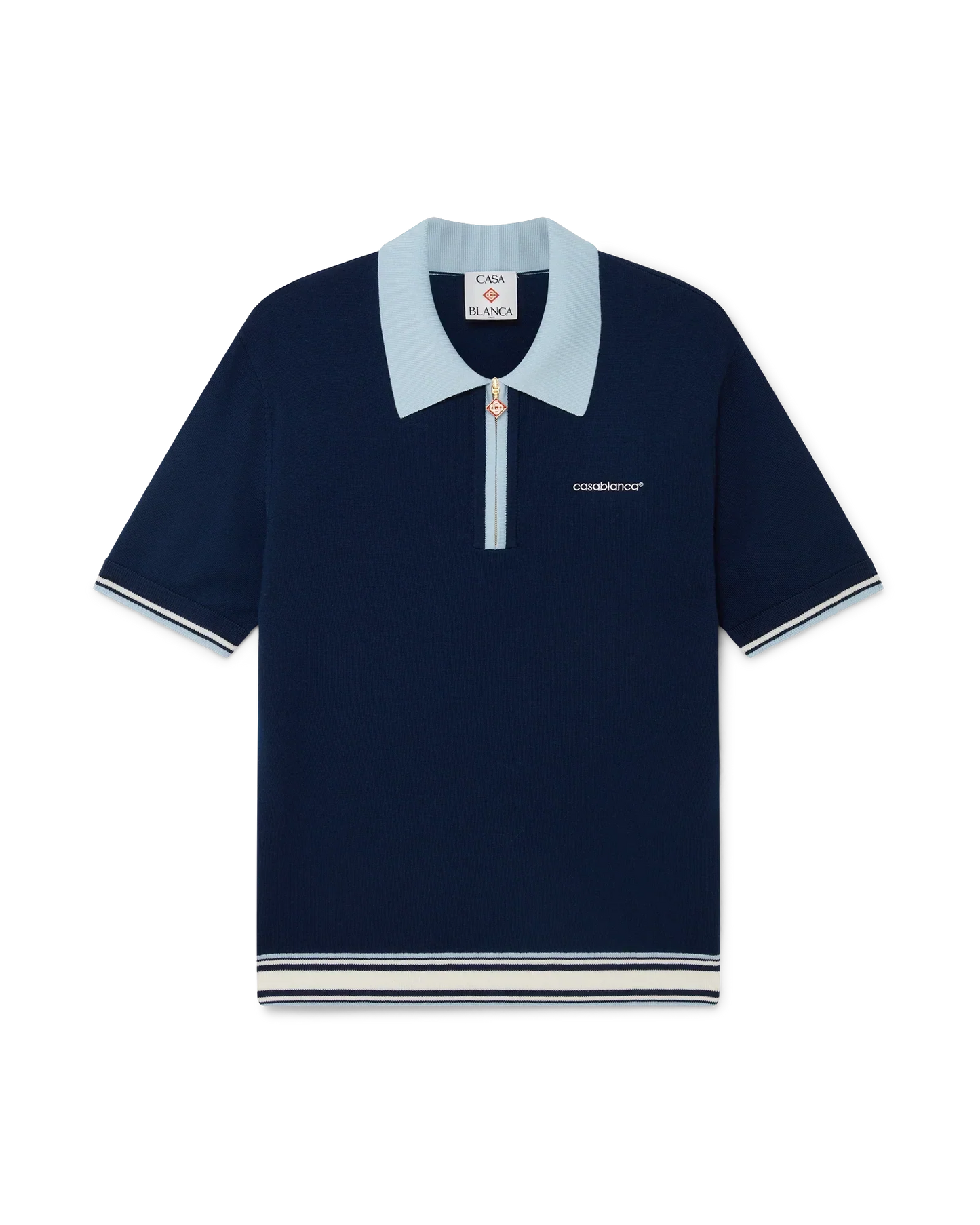 Merino Knit Tennis Polo Shirt | Casablanca Paris | Image 1