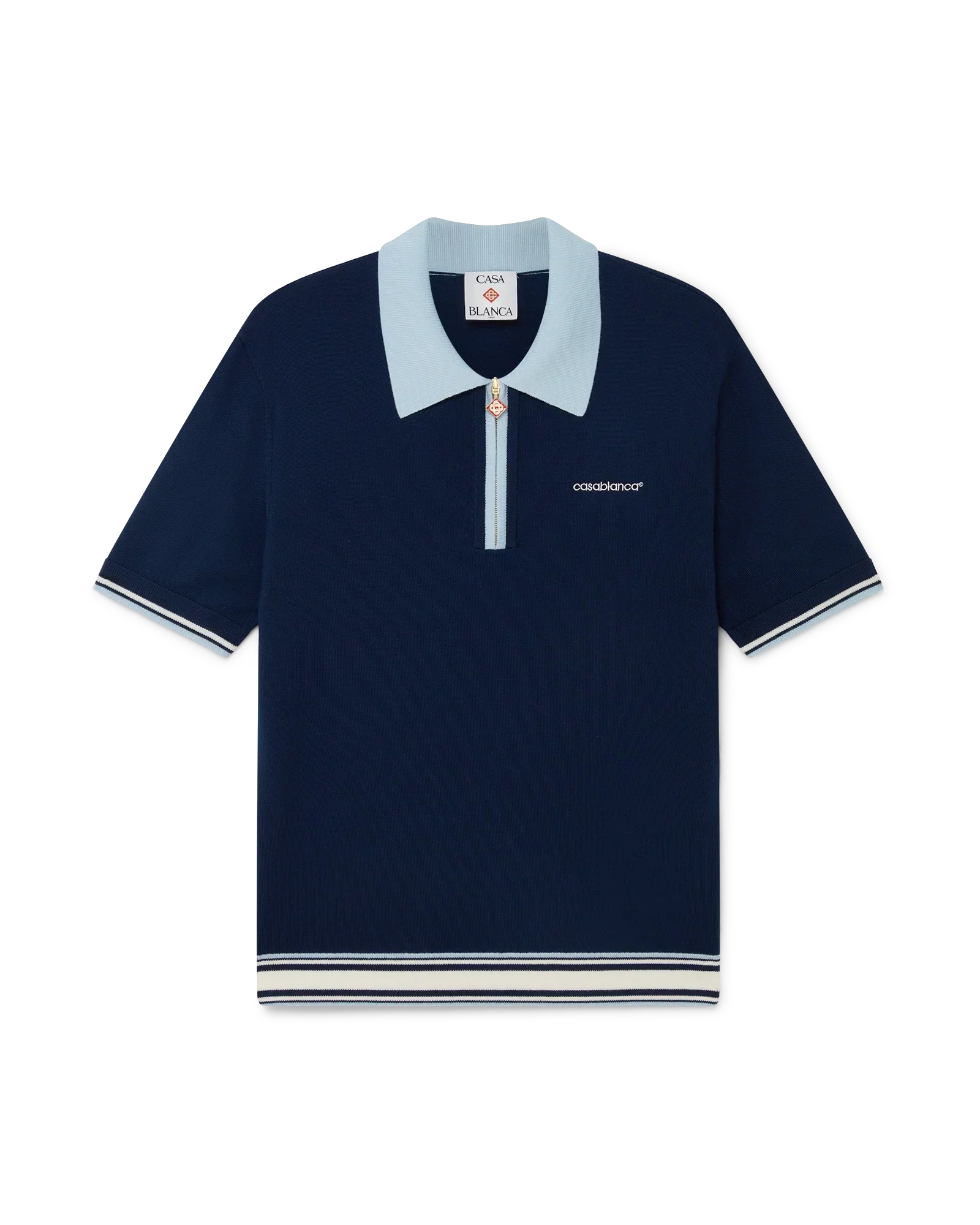 Merino Knit Tennis Polo Shirt | Casablanca Paris | Image 1