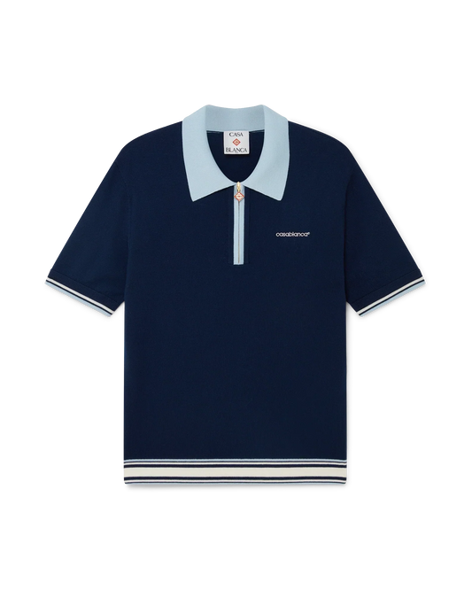 Merino Knit Tennis Polo Shirt | Casablanca Paris | Image 1