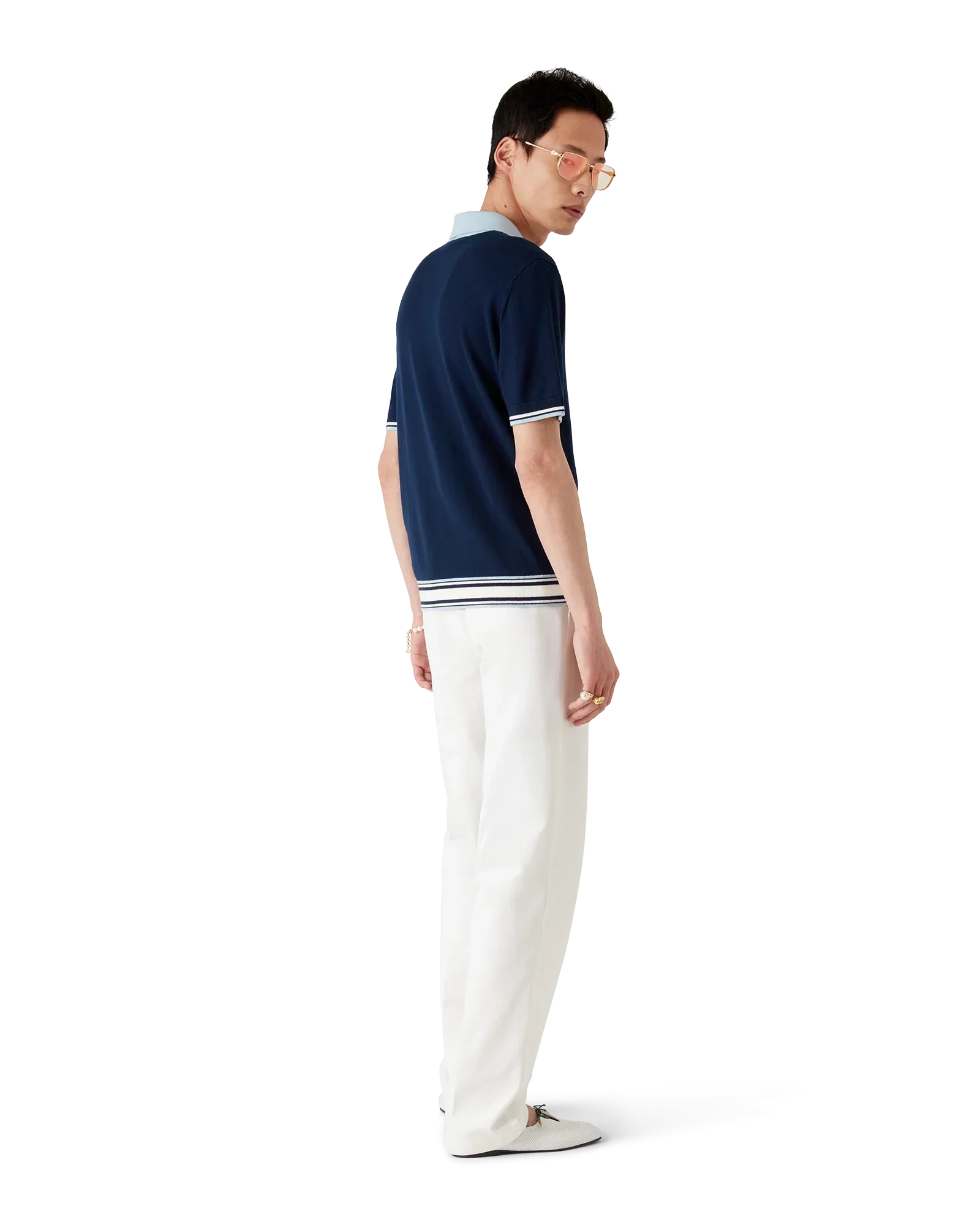 Merino Knit Tennis Polo Shirt | Casablanca Paris | Image 3