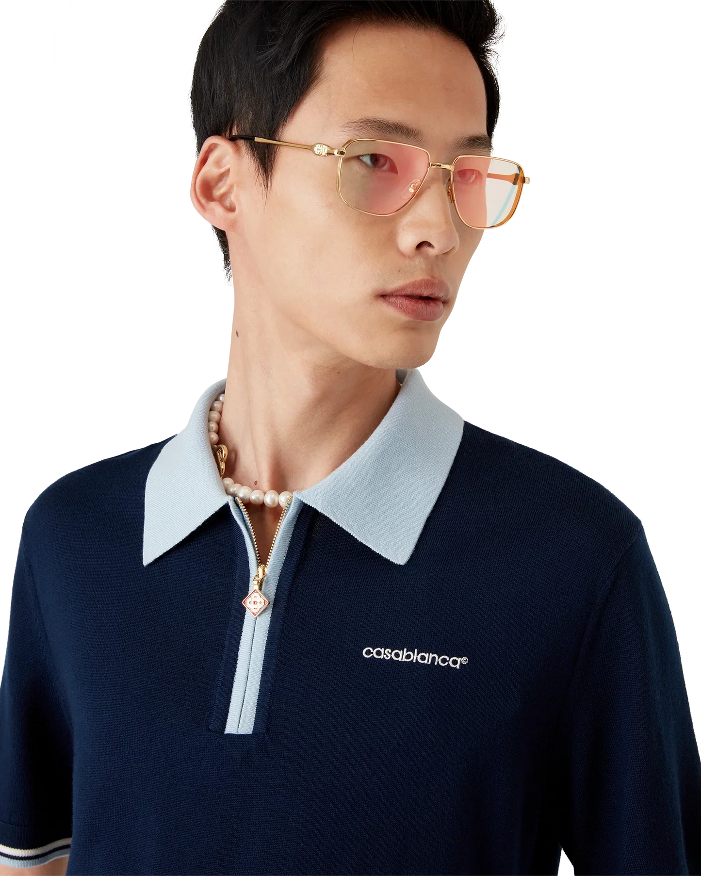 Merino Knit Tennis Polo Shirt | Casablanca Paris | Image 5