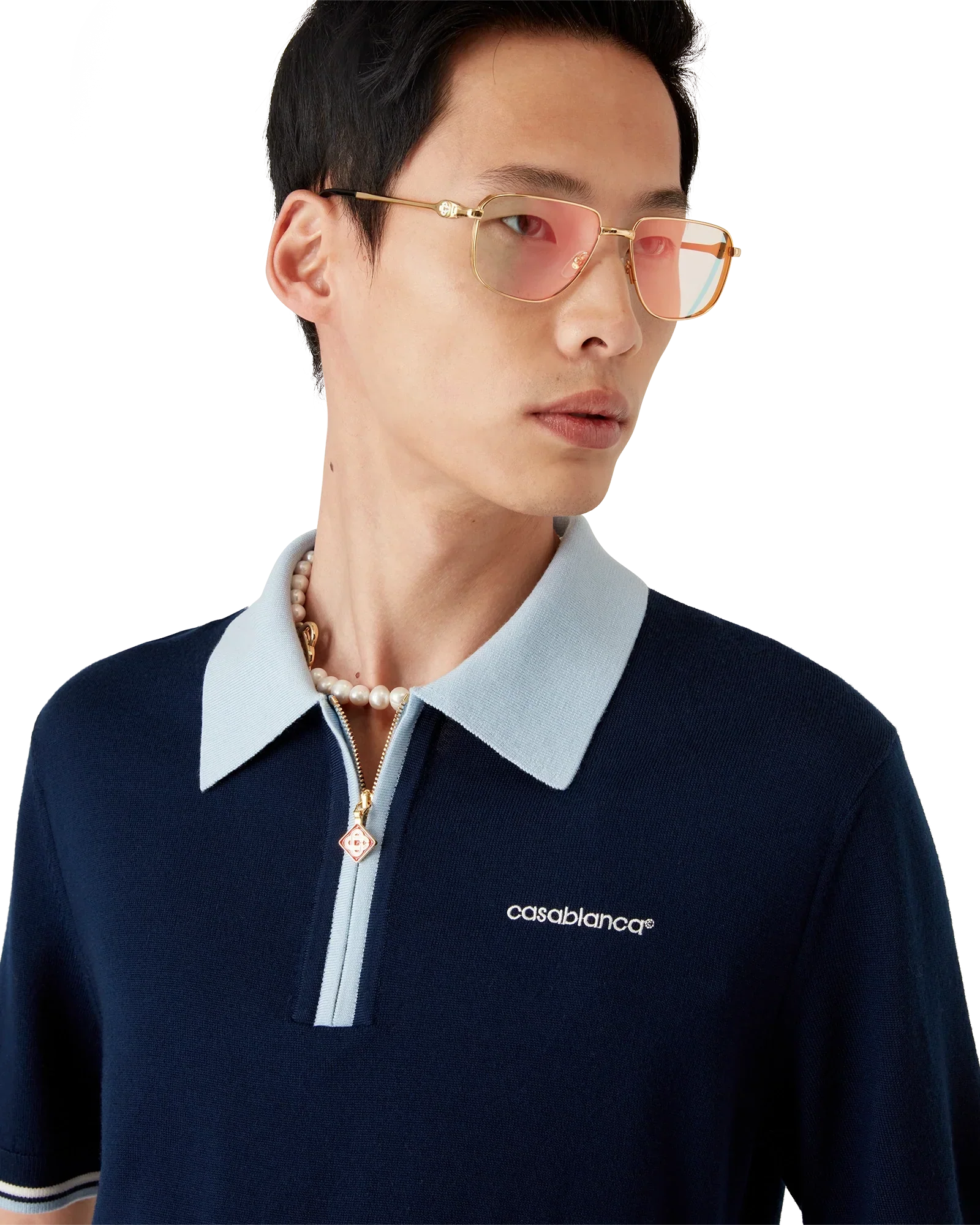 Merino Knit Tennis Polo Shirt | Casablanca Paris | Image 5