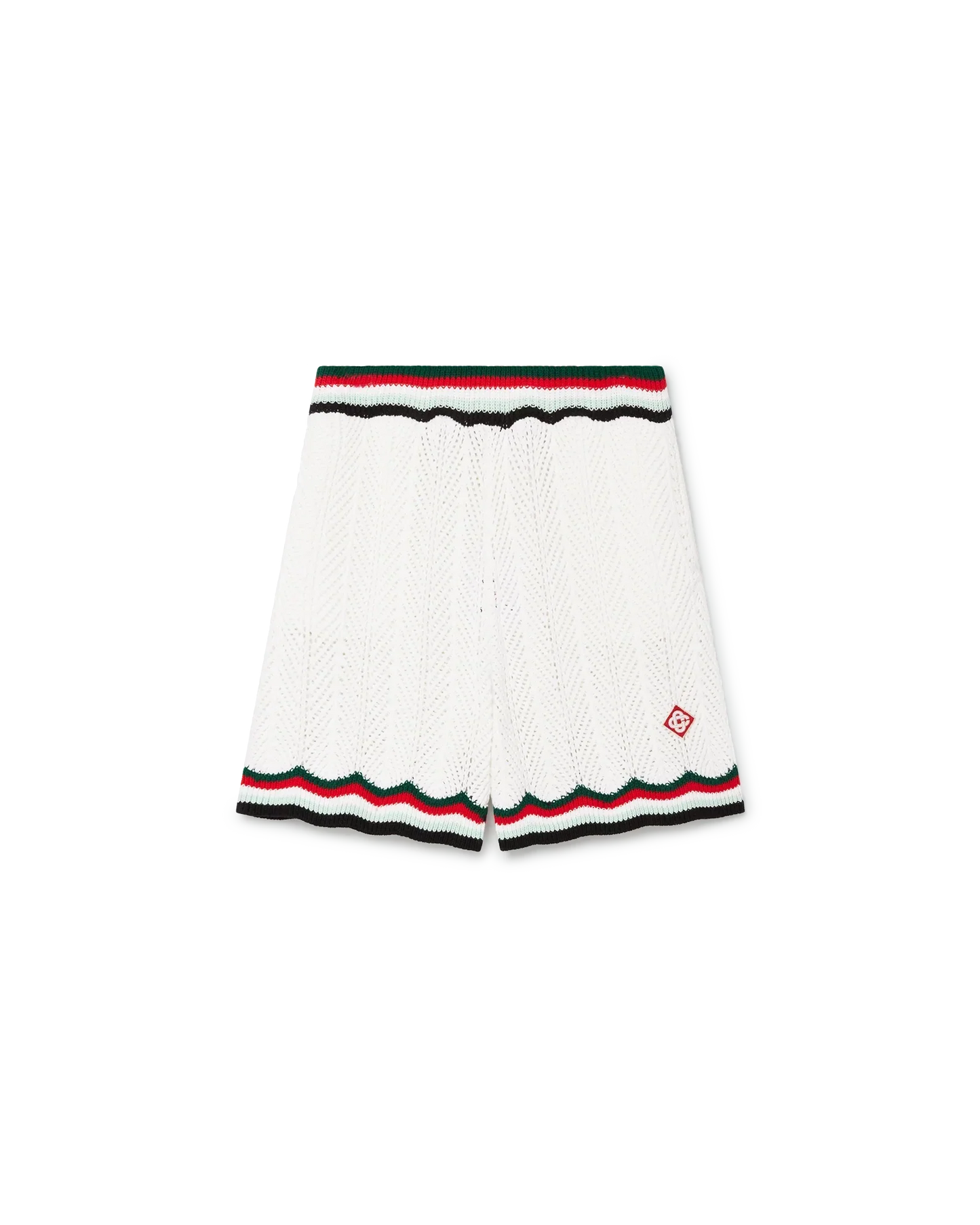 Cotton Chevron Crochet Shorts | Casablanca Paris | Image 1