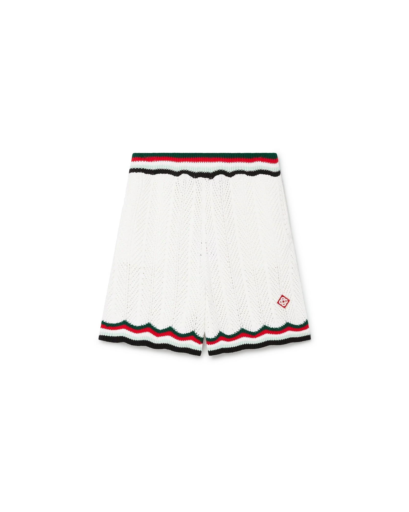 Cotton Chevron Crochet Shorts | Casablanca Paris | Image 1
