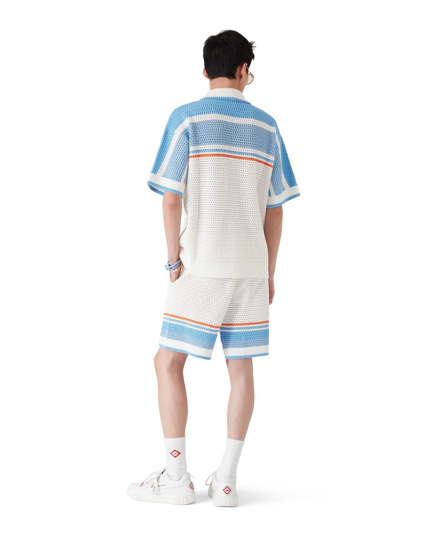 Cotton Tennis Crochet Shorts | Casablanca Paris | Image 3