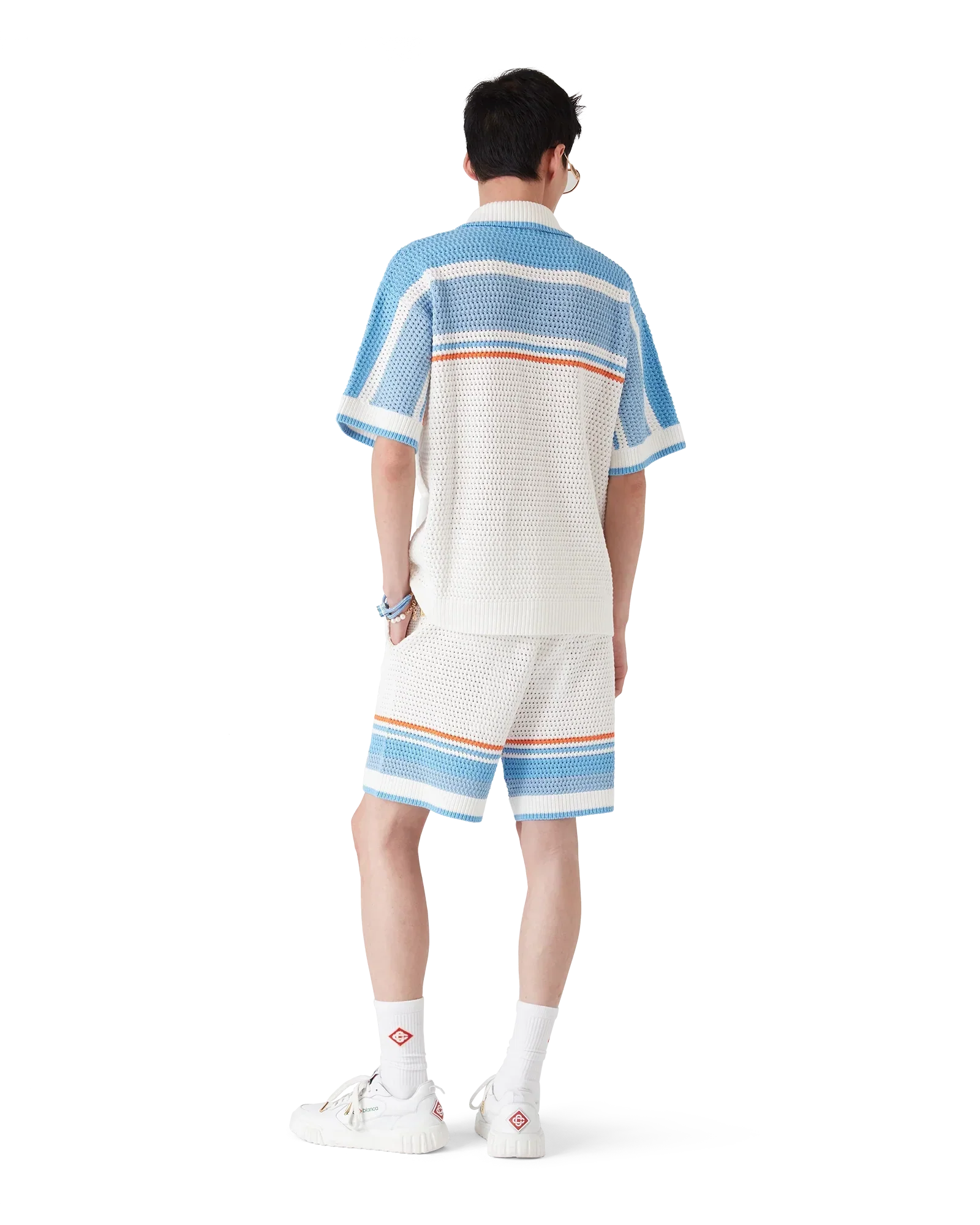 Cotton Tennis Crochet Shorts | Casablanca Paris | Image 3