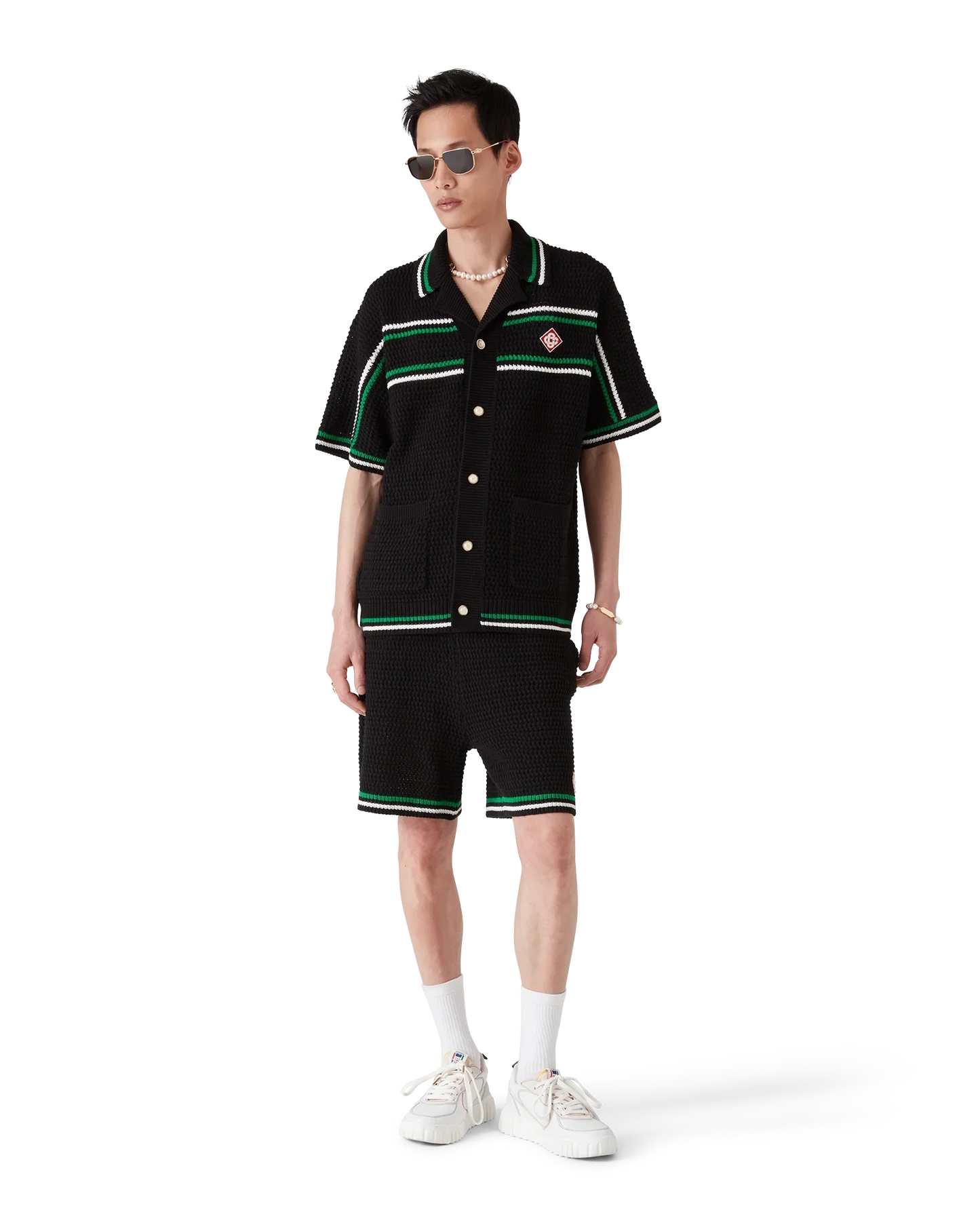 Tennis Short Sleeve Crochet Shirt | Casablanca Paris | Image 2