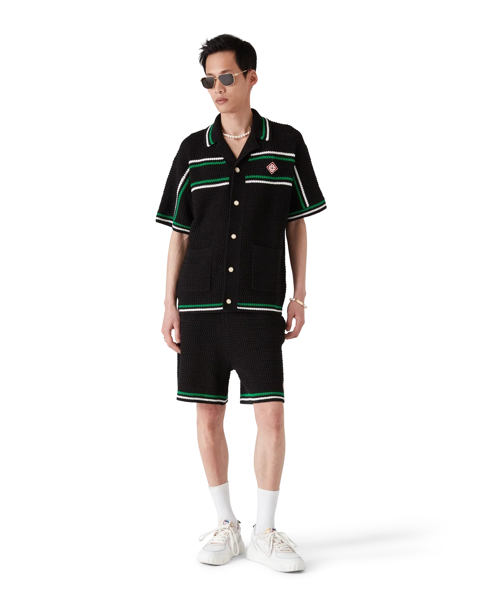Tennis Short Sleeve Crochet Shirt | Casablanca Paris | Image 2