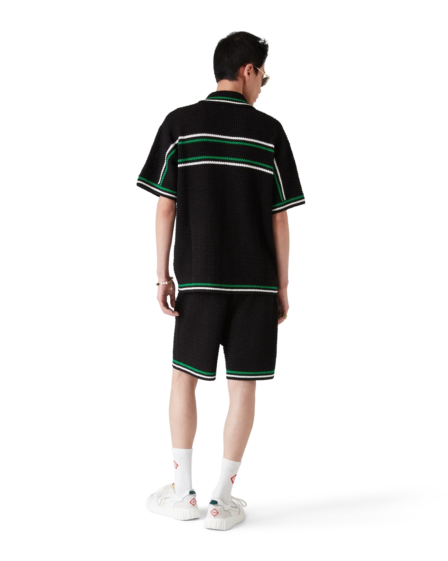 Tennis Short Sleeve Crochet Shirt | Casablanca Paris | Image 3