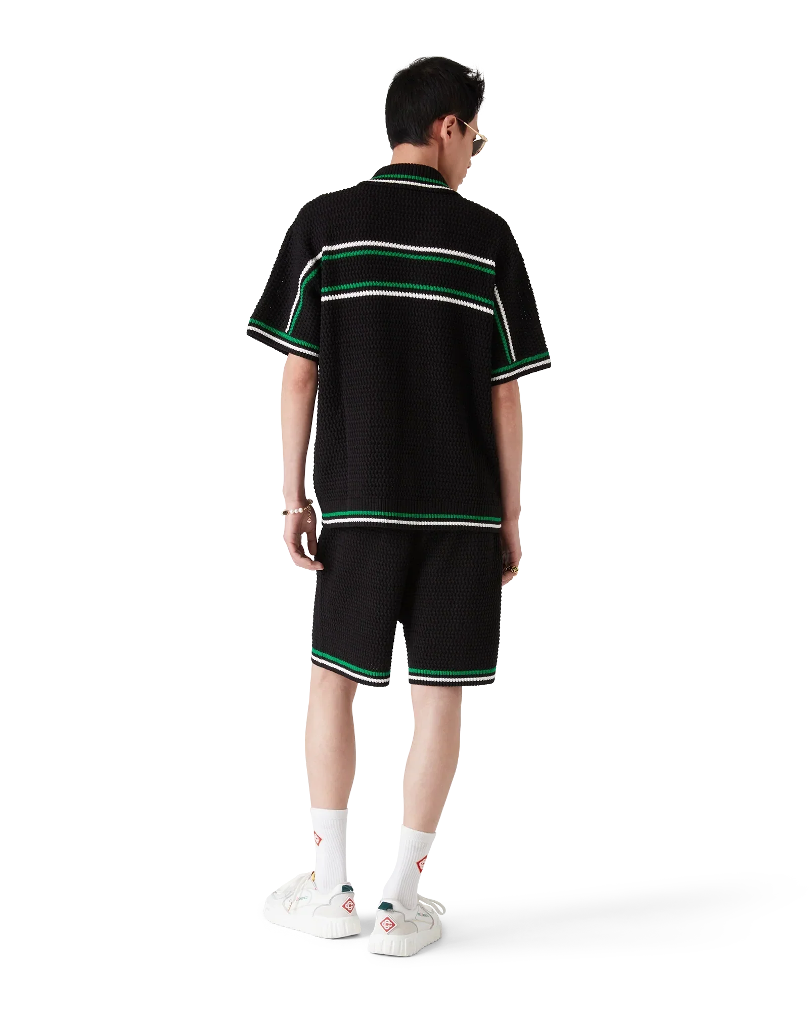 Tennis Short Sleeve Crochet Shirt | Casablanca Paris | Image 3