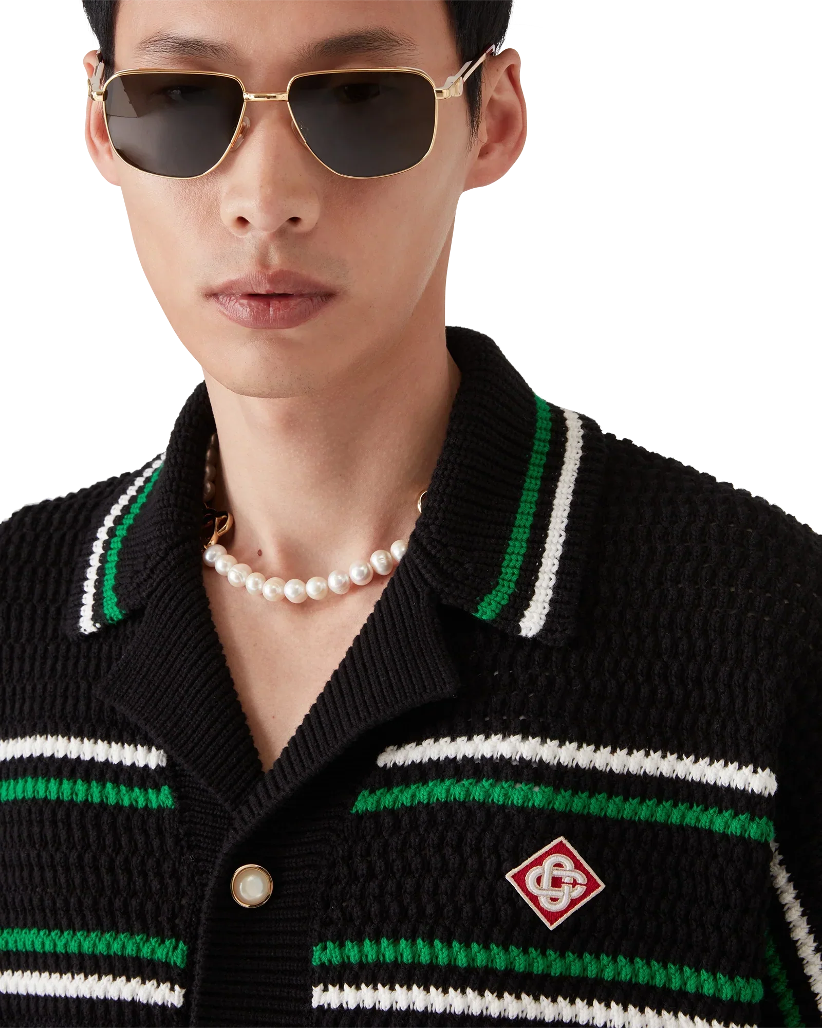 Tennis Short Sleeve Crochet Shirt | Casablanca Paris | Image 5