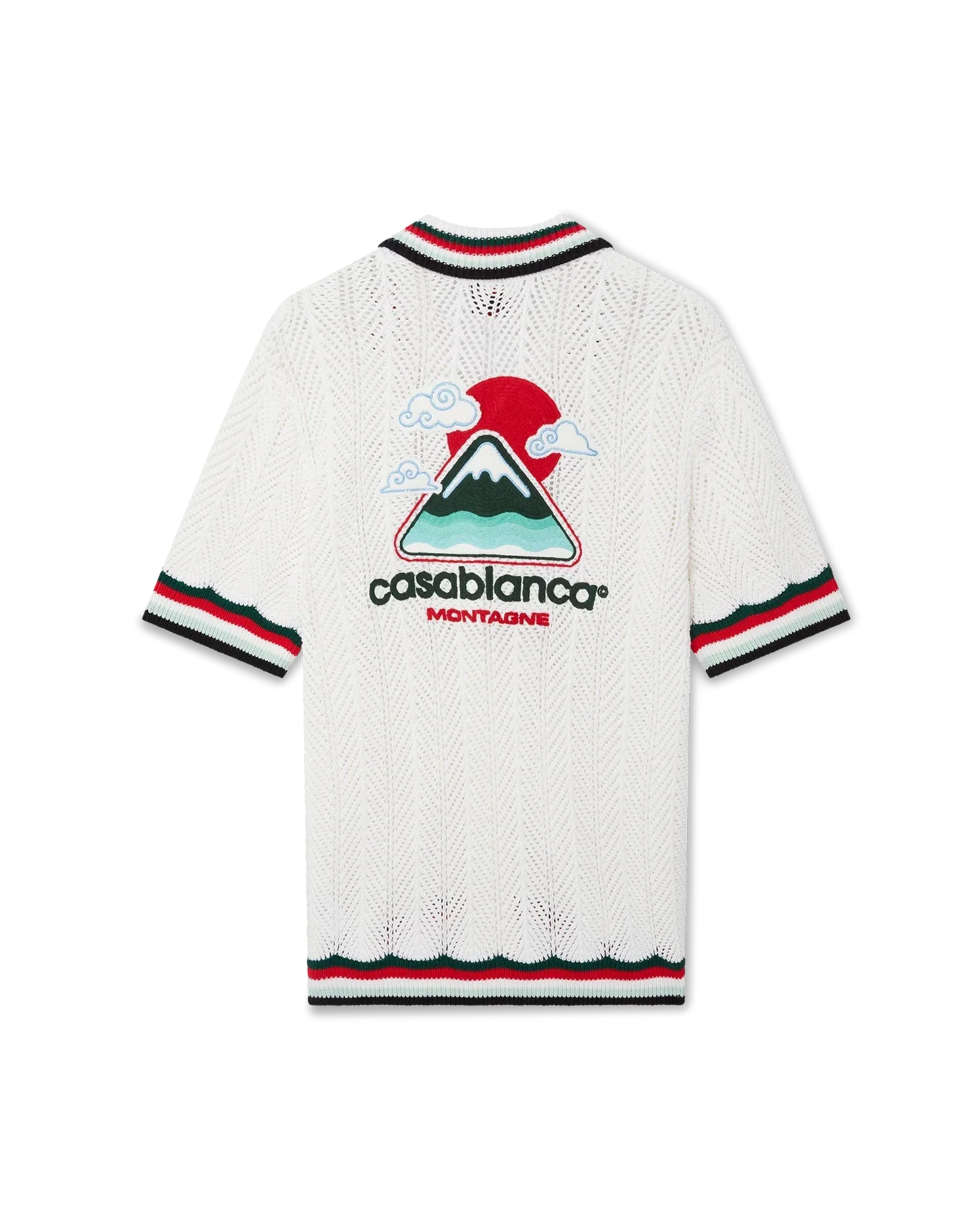 Cotton Montagne Ondulee Short Sleeve Crochet Shirt | Casablanca Paris | Image 1