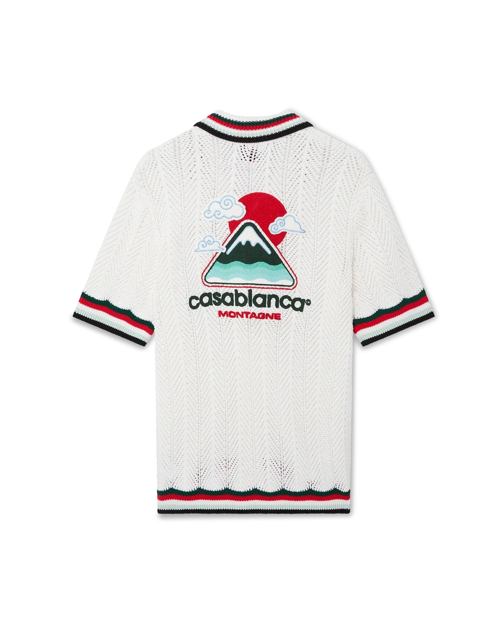 Cotton Montagne Ondulee Short Sleeve Crochet Shirt | Casablanca Paris | Image 1