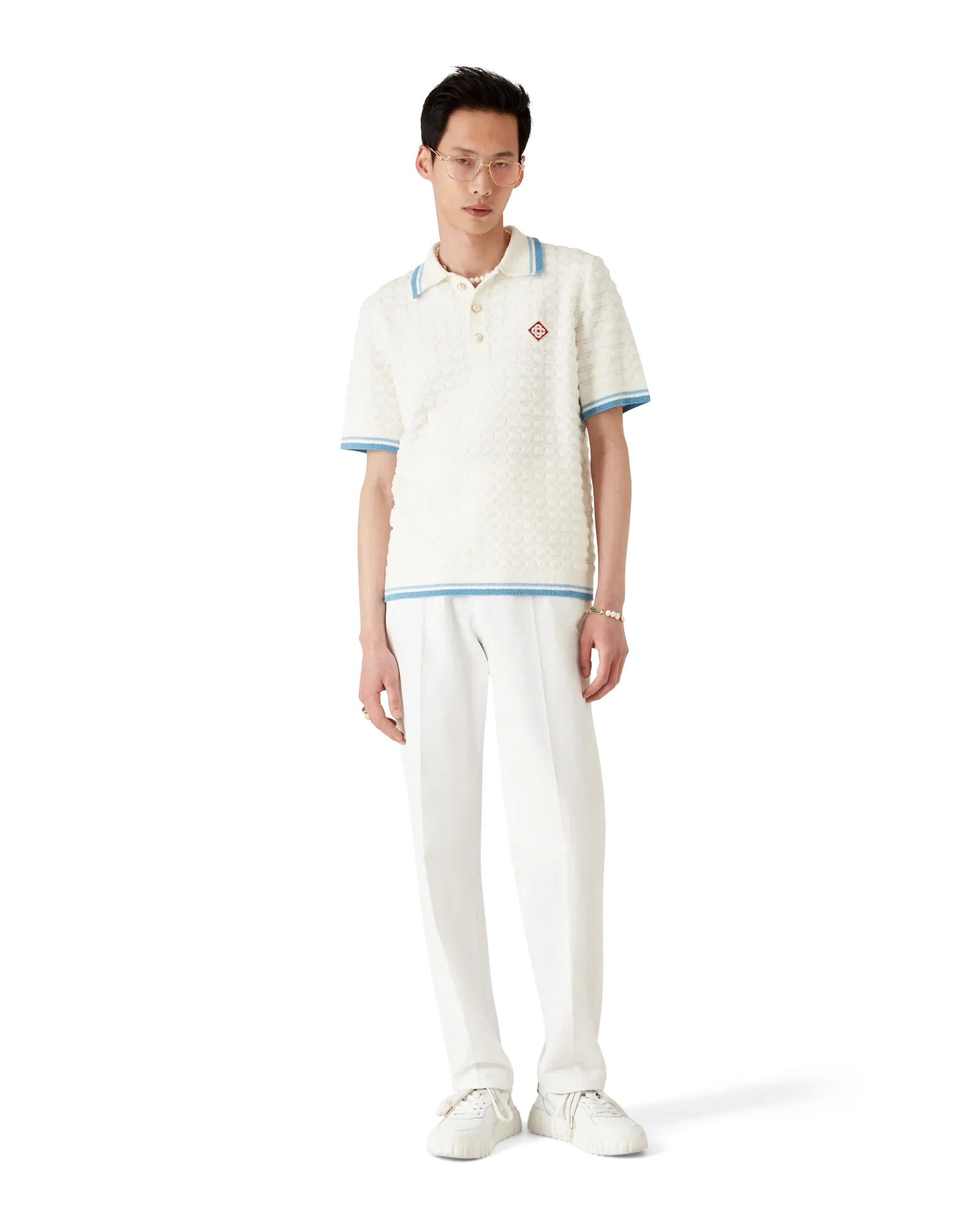 Cotton Boucle Polo Shirt | Casablanca Paris | Image 2