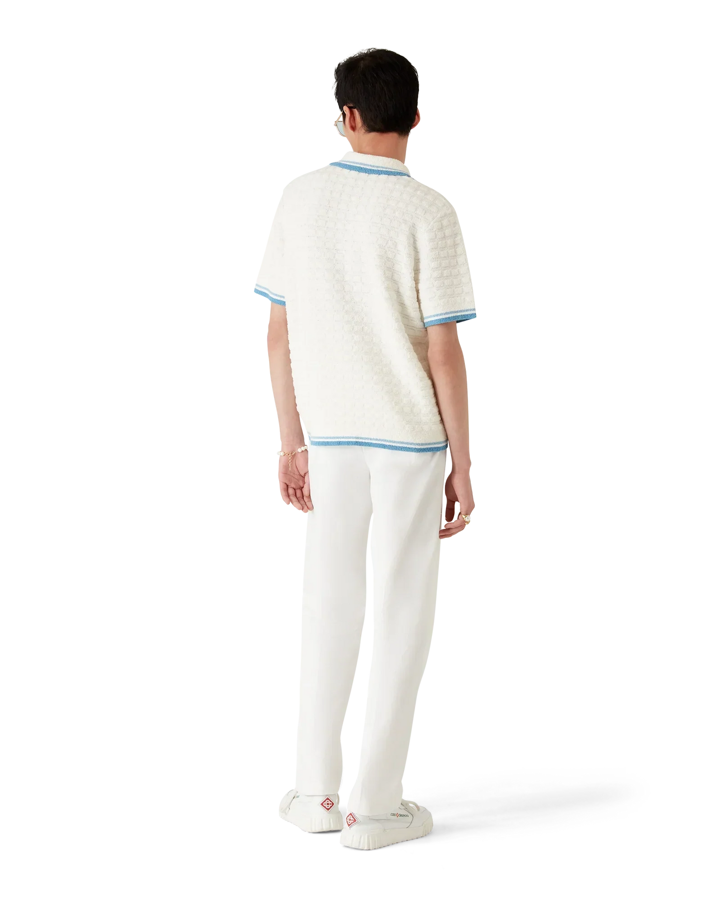 Cotton Boucle Polo Shirt | Casablanca Paris | Image 3