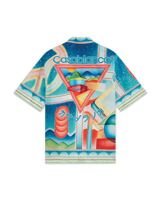 Galaxy Court Short Sleeve Silk Shirt | Casablanca Paris | Image 1