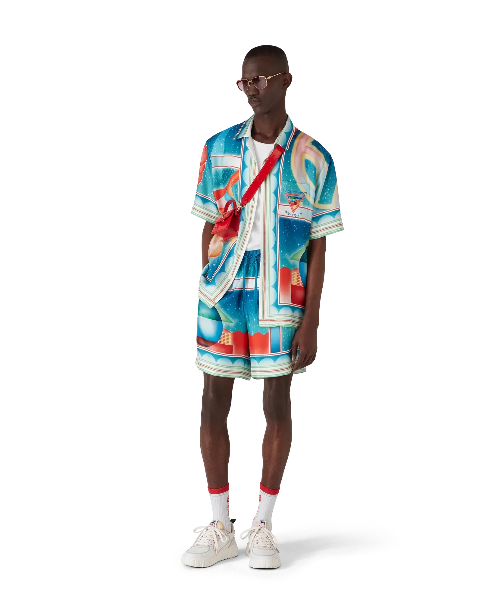 Galaxy Court Short Sleeve Silk Shirt | Casablanca Paris | Image 2