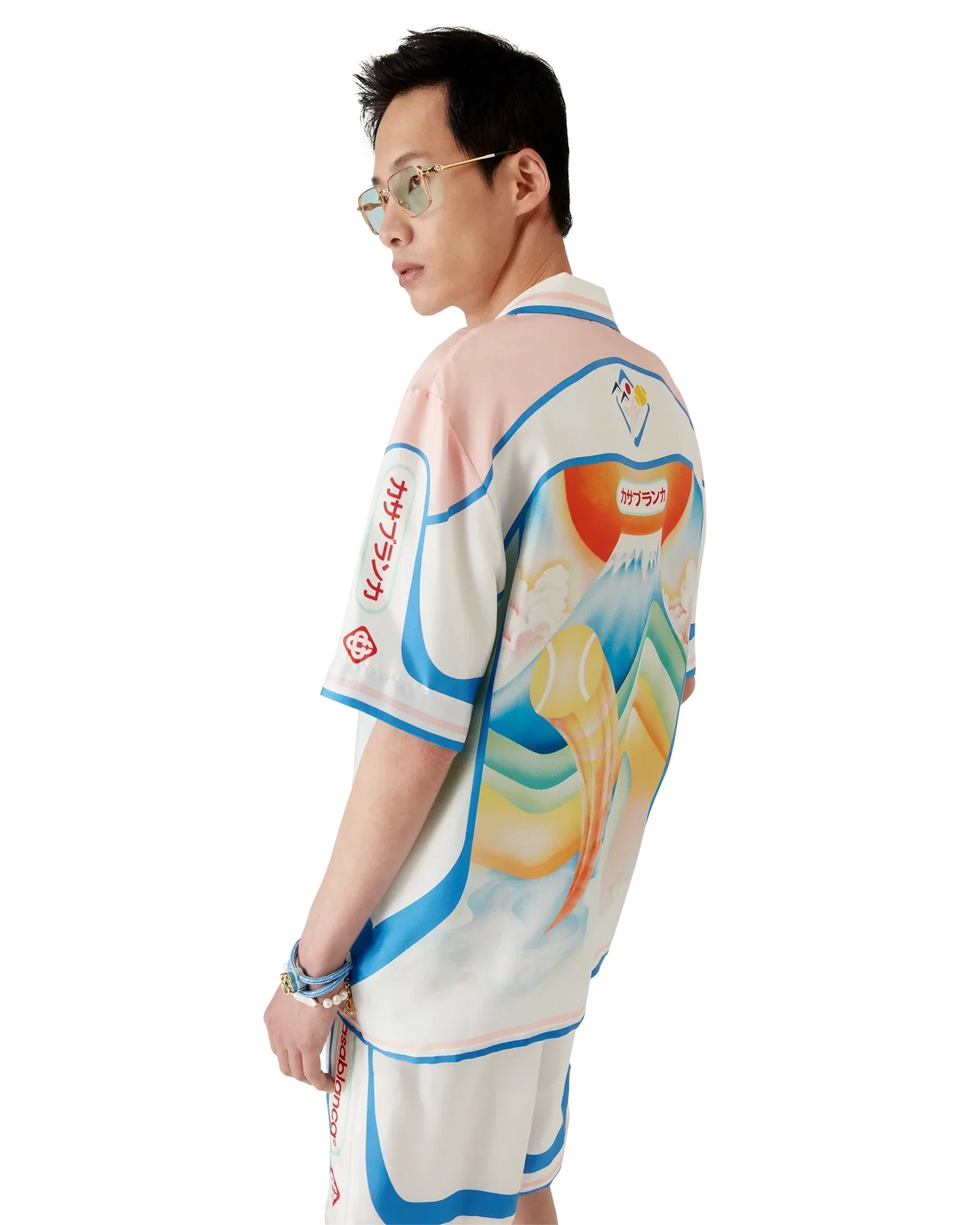 Fuji Dream Short Sleeve Silk Shirt | Casablanca Paris | Image 4