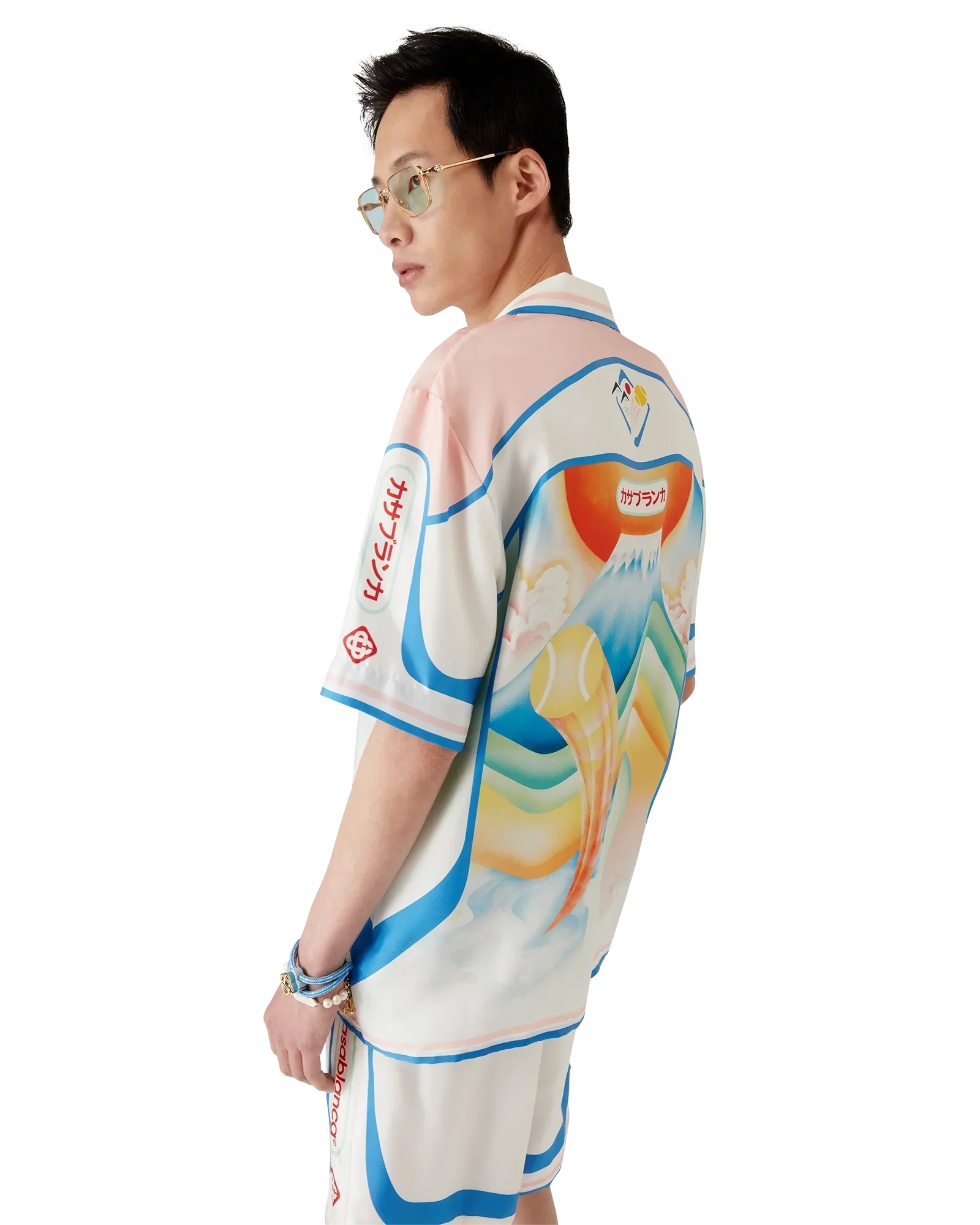Fuji Dream Short Sleeve Silk Shirt | Casablanca Paris | Image 4