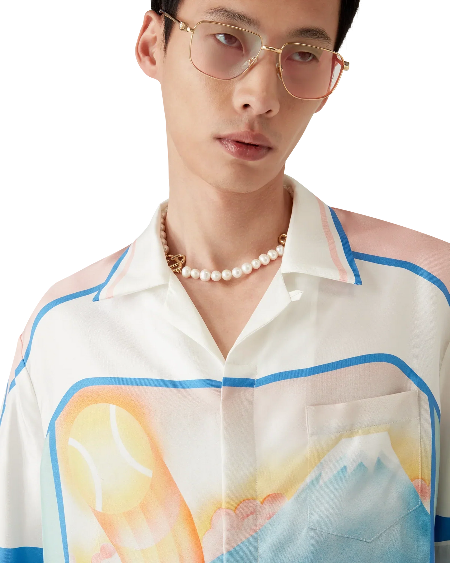 Fuji Dream Short Sleeve Silk Shirt | Casablanca Paris | Image 5