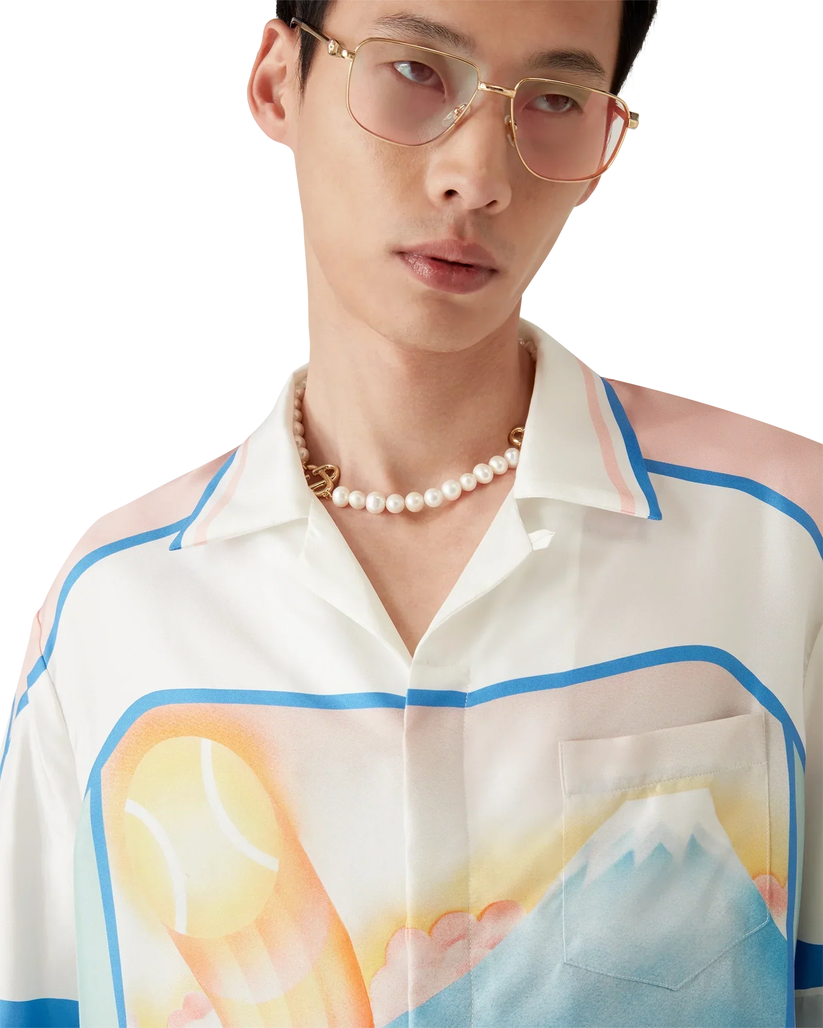 Fuji Dream Short Sleeve Silk Shirt | Casablanca Paris | Image 5