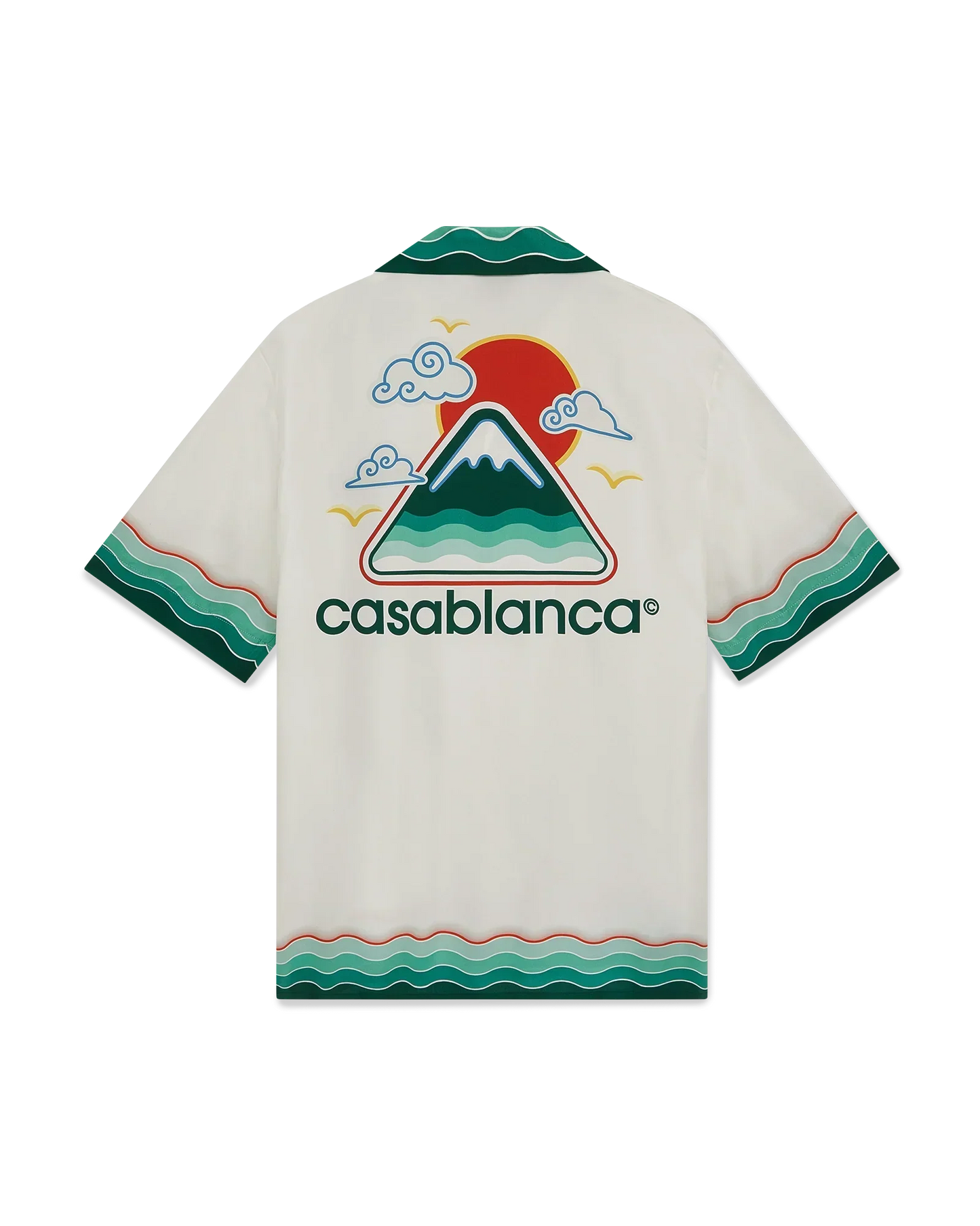 Montagne Ondulée Short Sleeve Silk Shirt | Casablanca Paris | Image 1