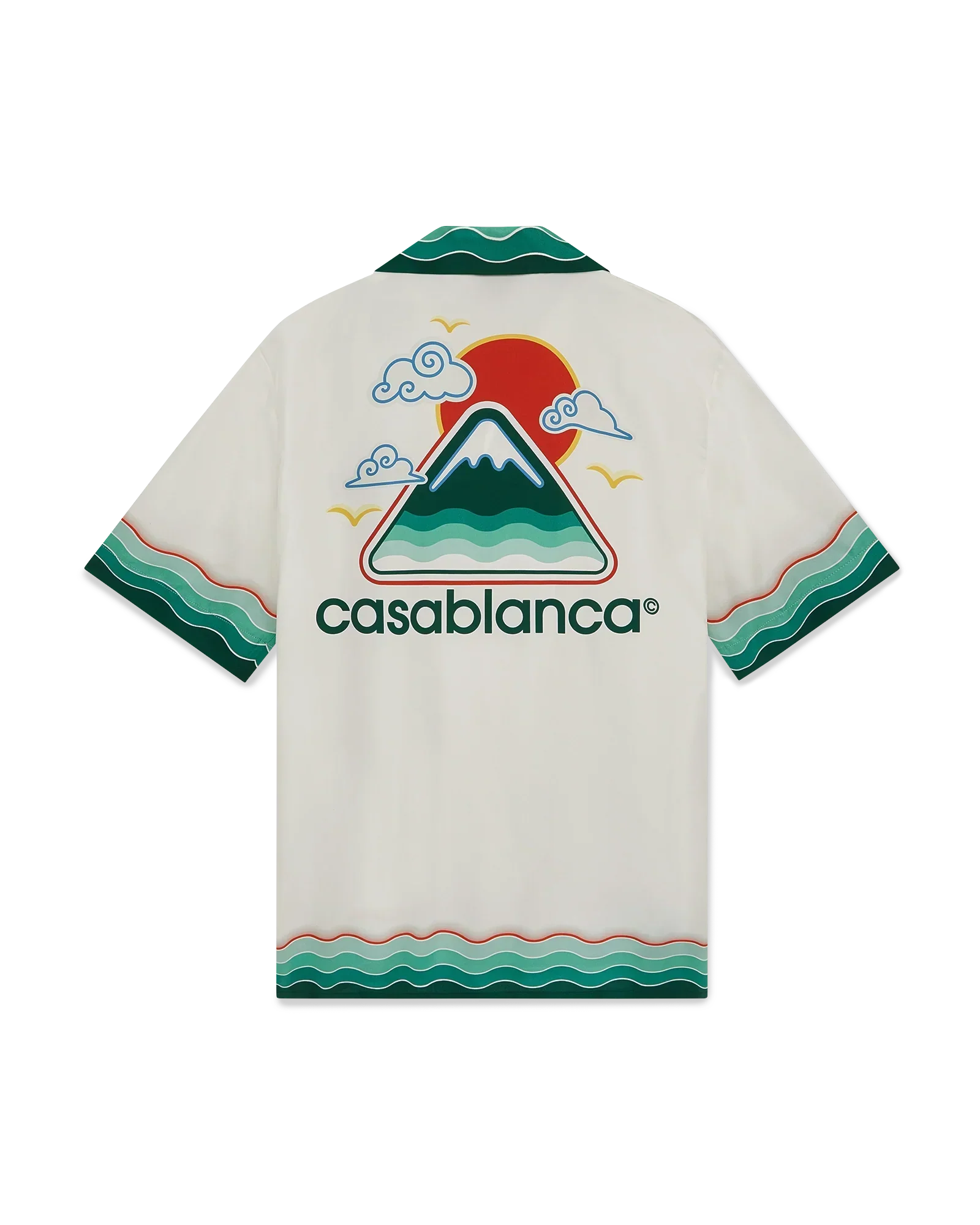 Montagne Ondulée Short Sleeve Silk Shirt | Casablanca Paris | Image 1