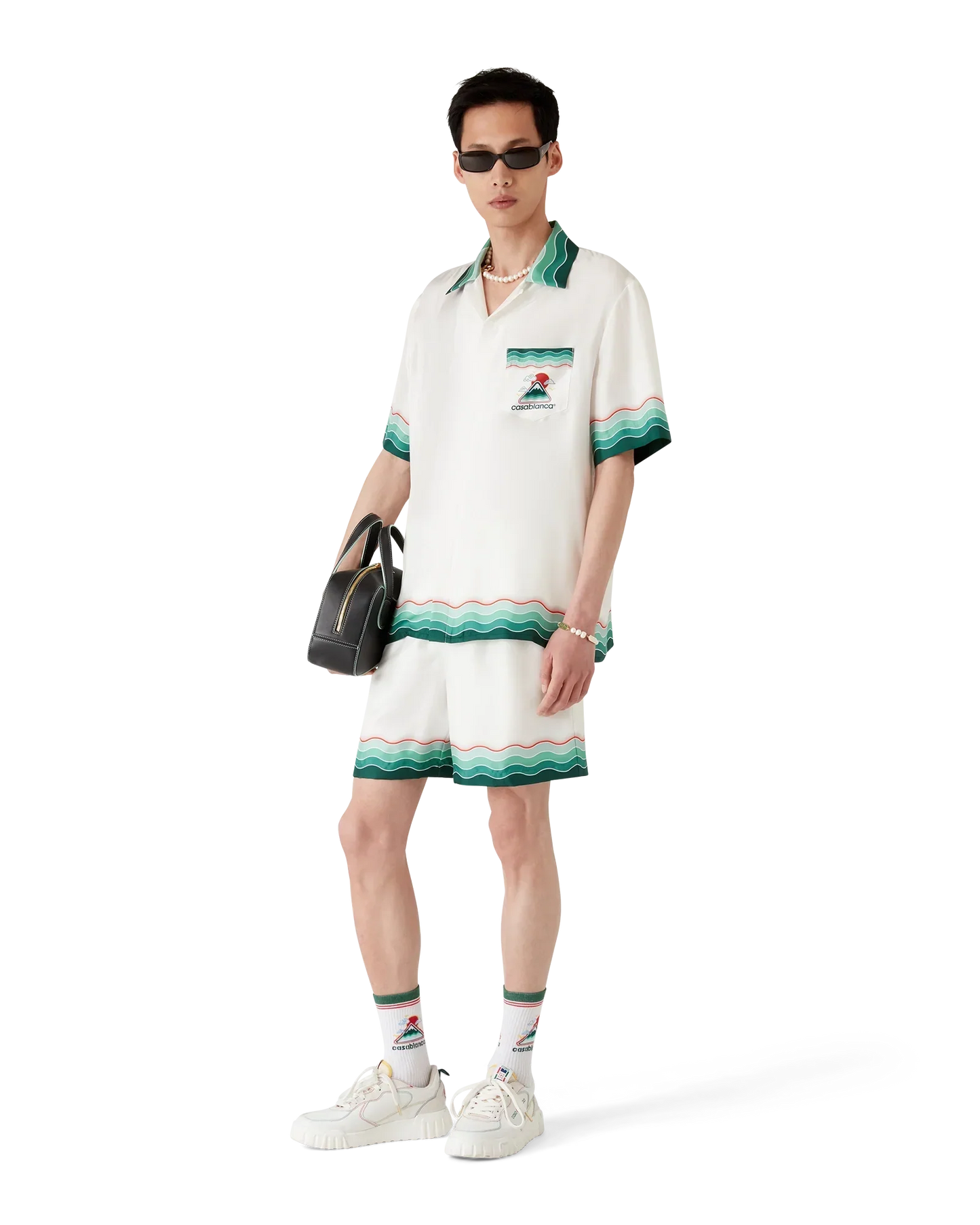 Montagne Ondulée Short Sleeve Silk Shirt | Casablanca Paris | Image 2