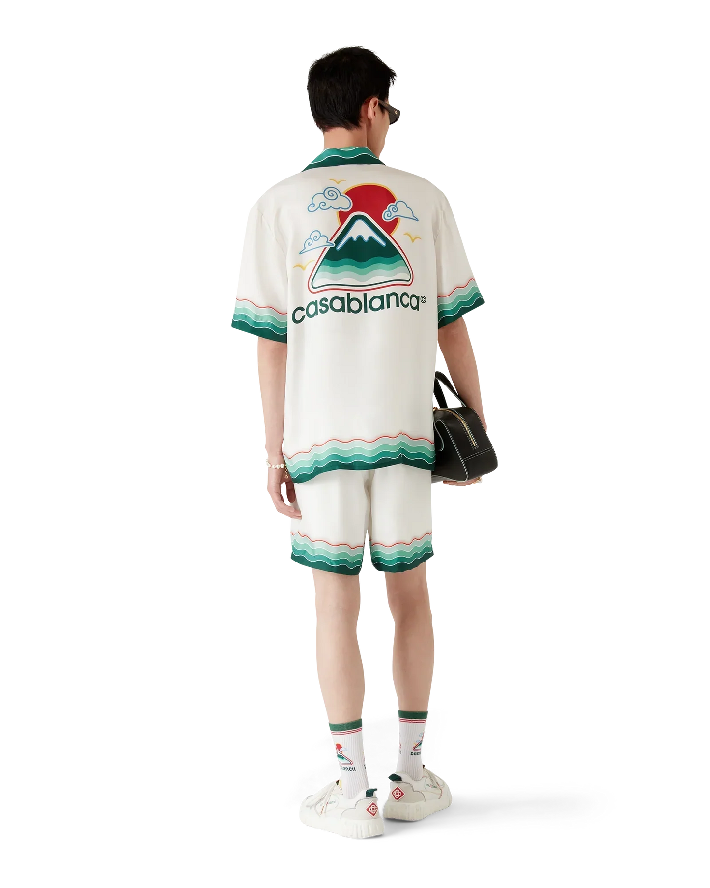 Montagne Ondulée Short Sleeve Silk Shirt | Casablanca Paris | Image 3