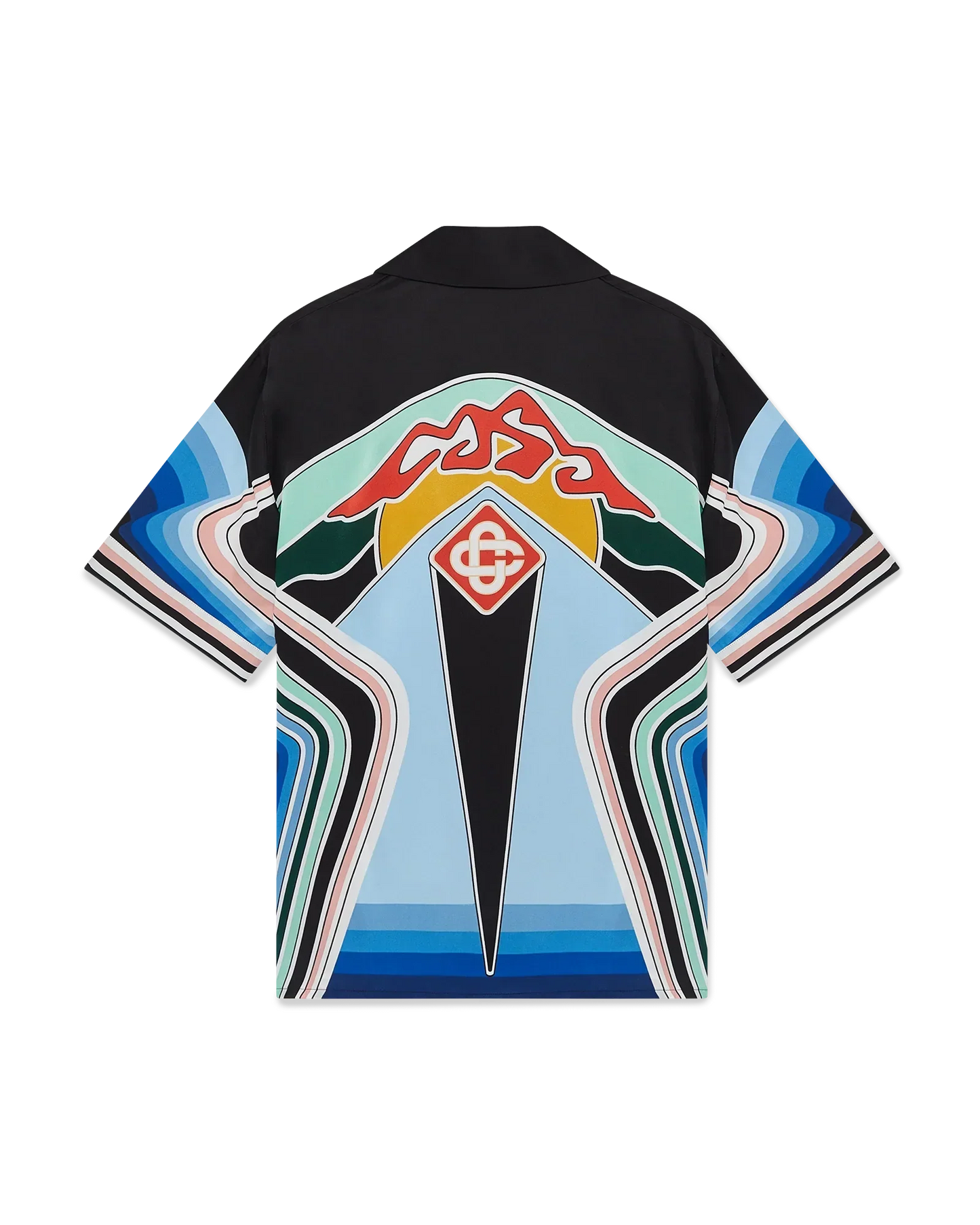 Graphic Mountain Short Sleeve Silk Shirt | Casablanca Paris | Image 1