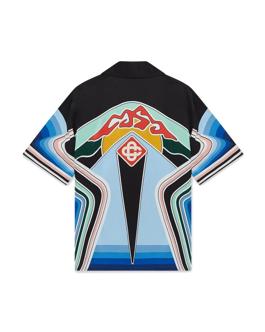 Graphic Mountain Short Sleeve Silk Shirt | Casablanca Paris | Image 1