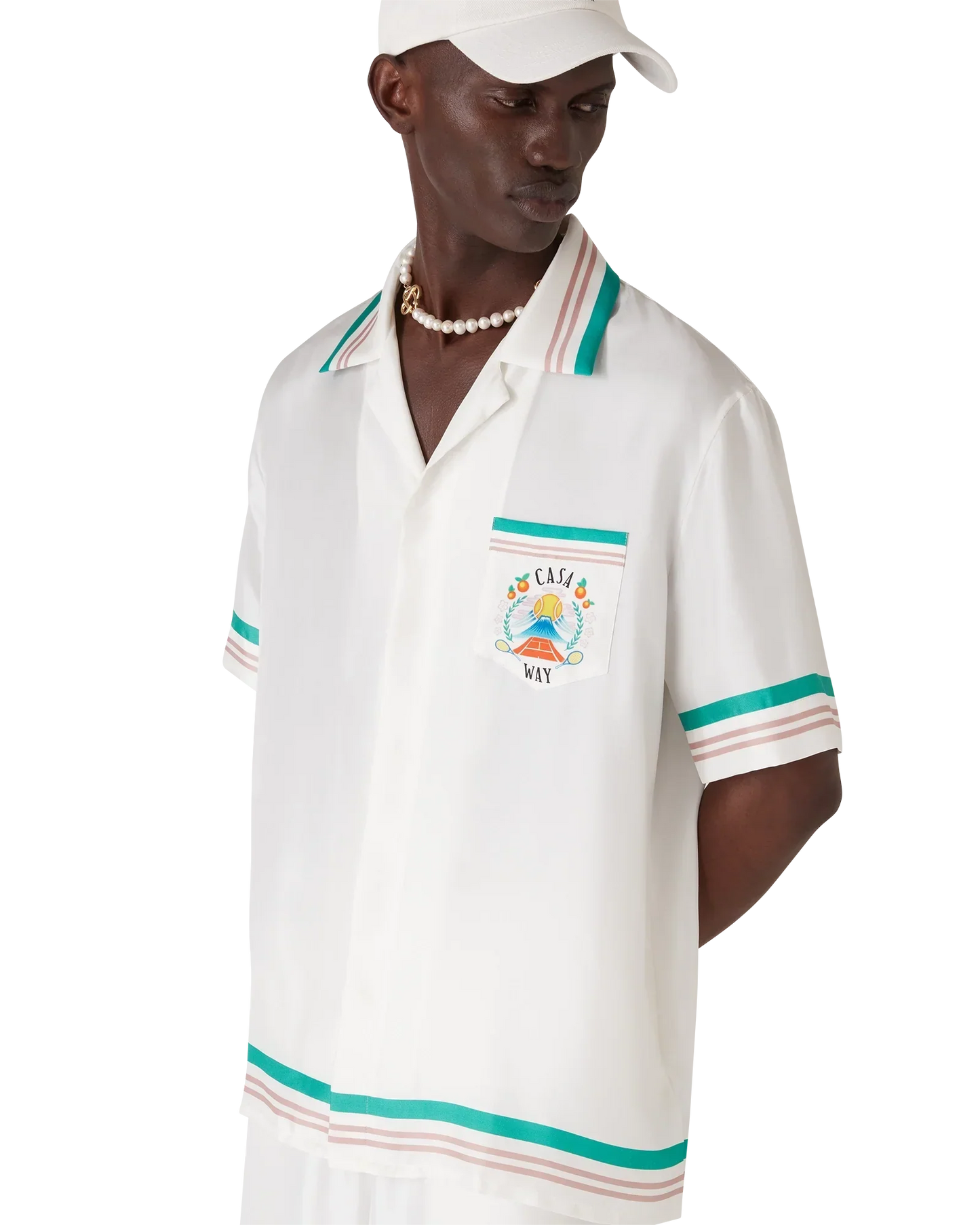 Casa Way Short Sleeve Silk Shirt | Casablanca Paris | Image 4