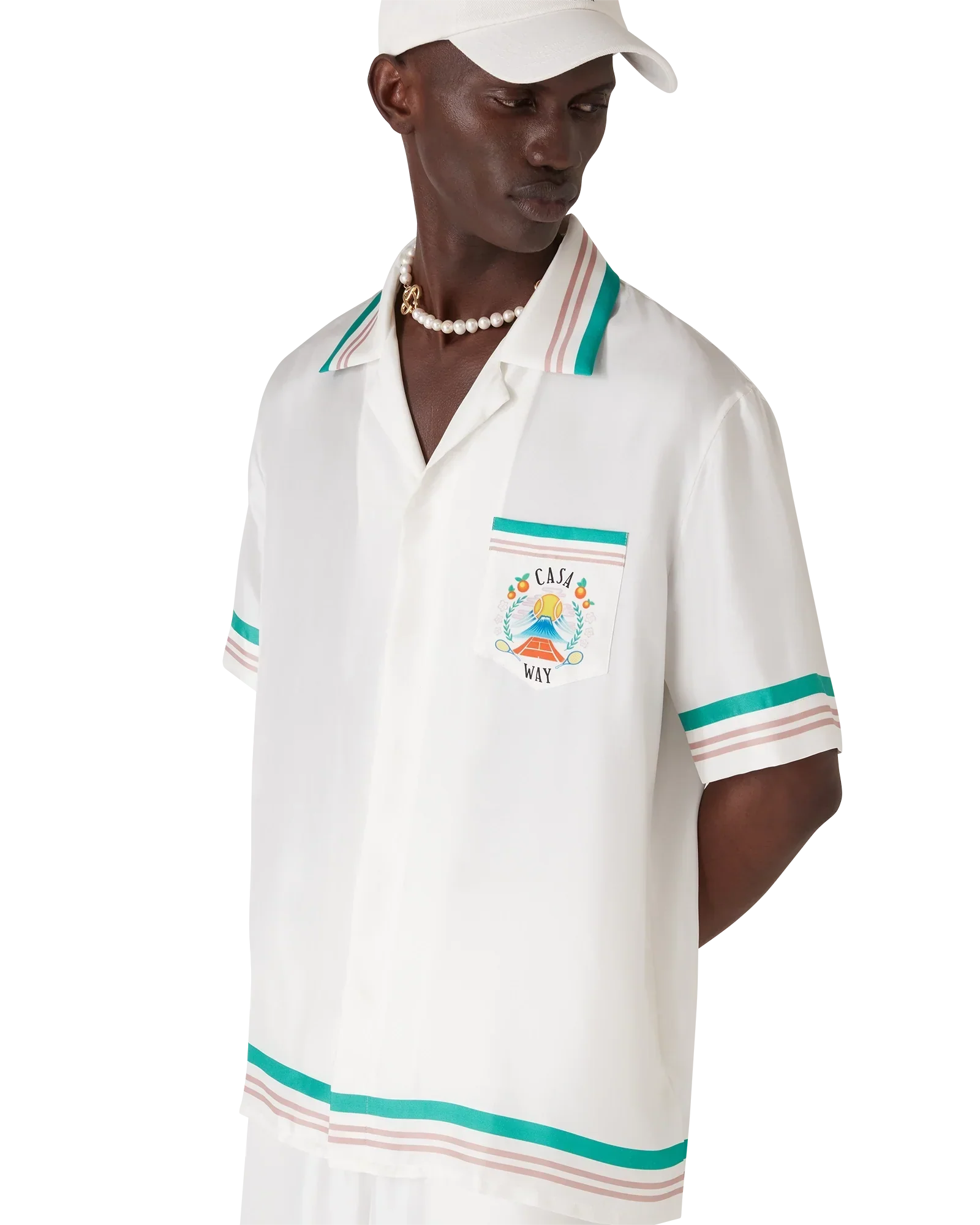 Casa Way Short Sleeve Silk Shirt | Casablanca Paris | Image 4