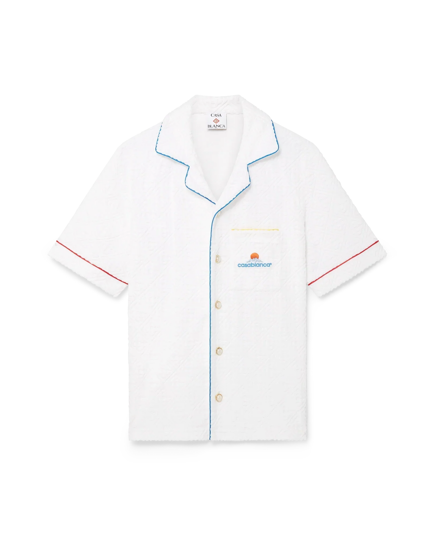 Monogram Jacquard Short Sleeve Towelling Shirt | Casablanca Paris | Image 1
