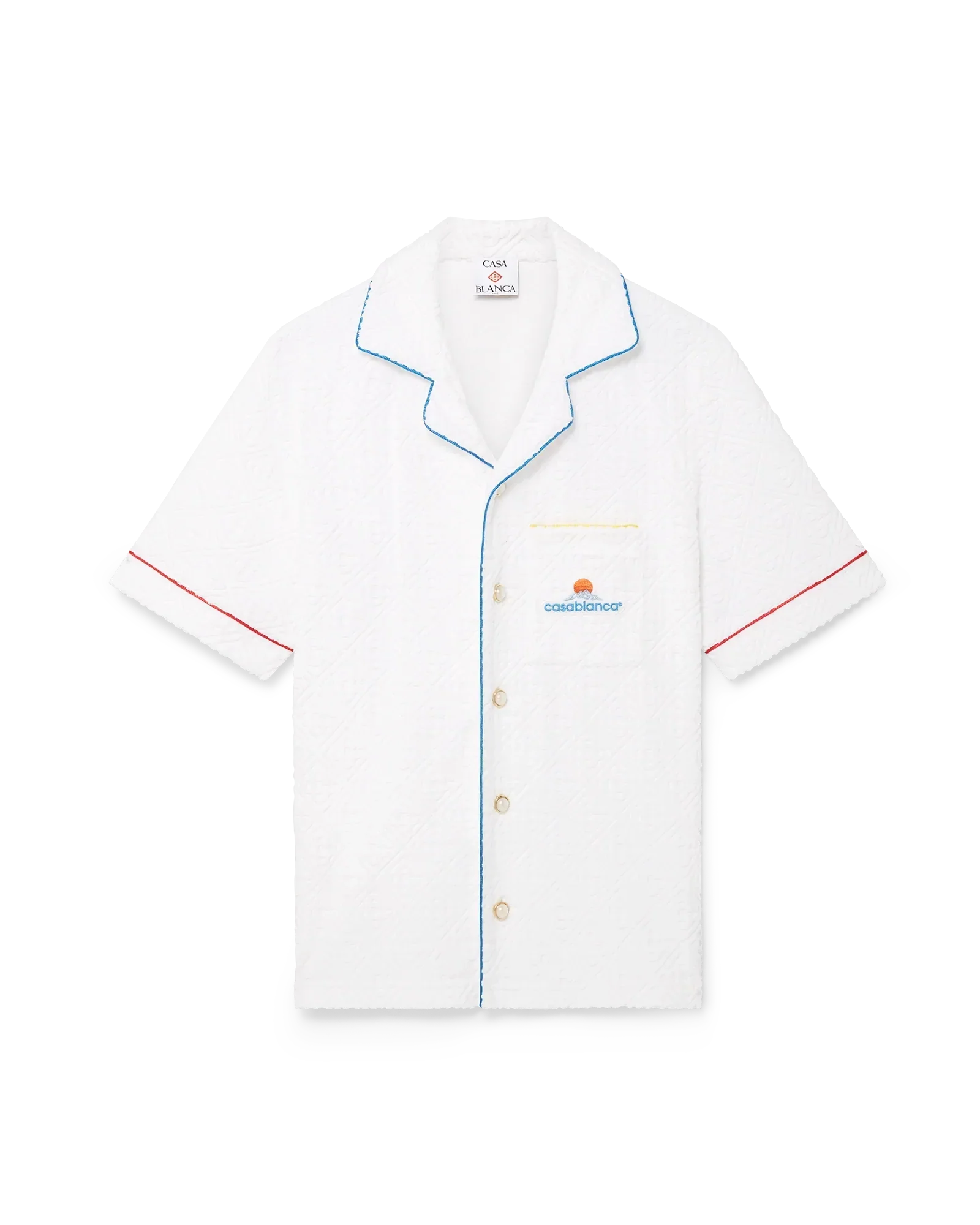 Monogram Jacquard Short Sleeve Towelling Shirt | Casablanca Paris | Image 1
