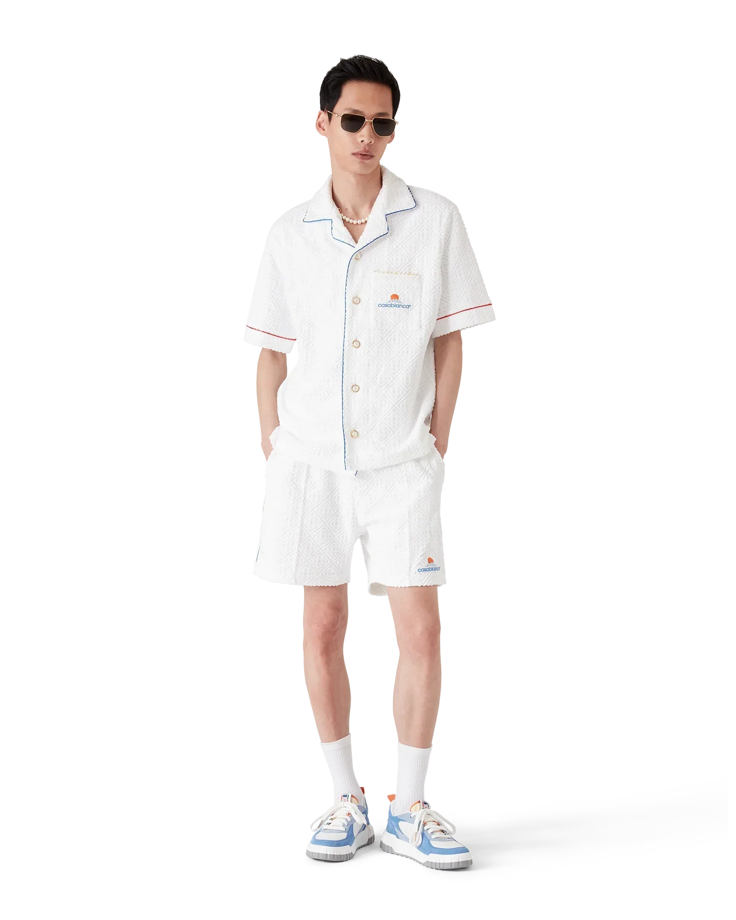 Monogram Jacquard Short Sleeve Towelling Shirt | Casablanca Paris | Image 2