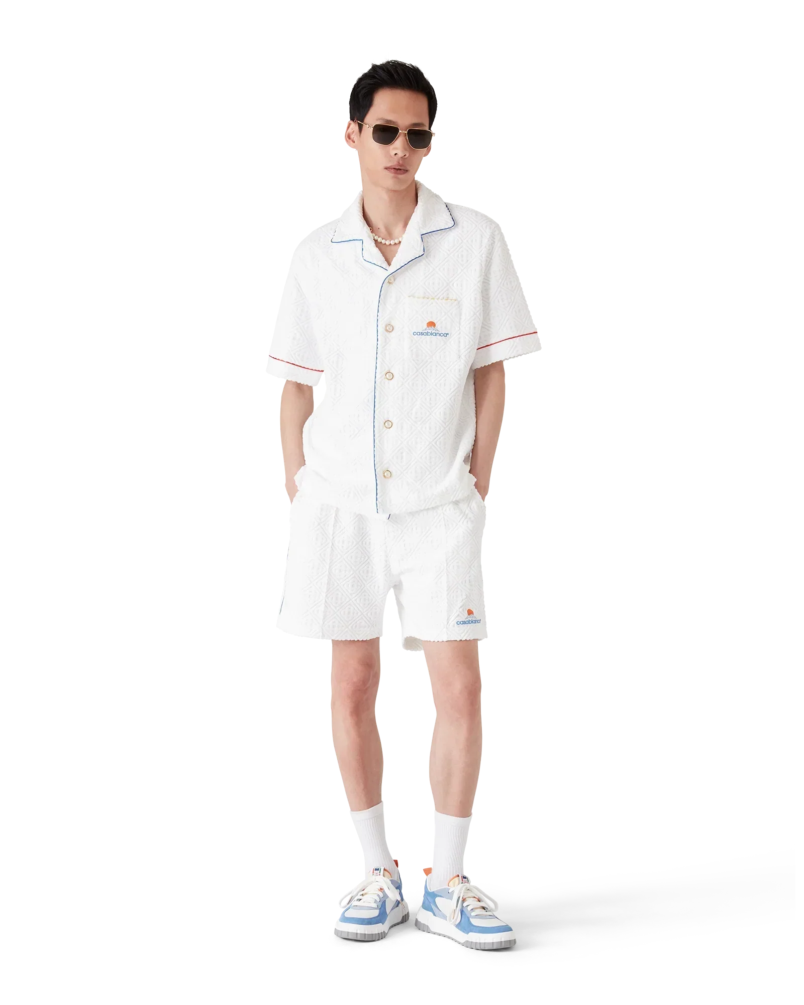 Monogram Jacquard Short Sleeve Towelling Shirt | Casablanca Paris | Image 2