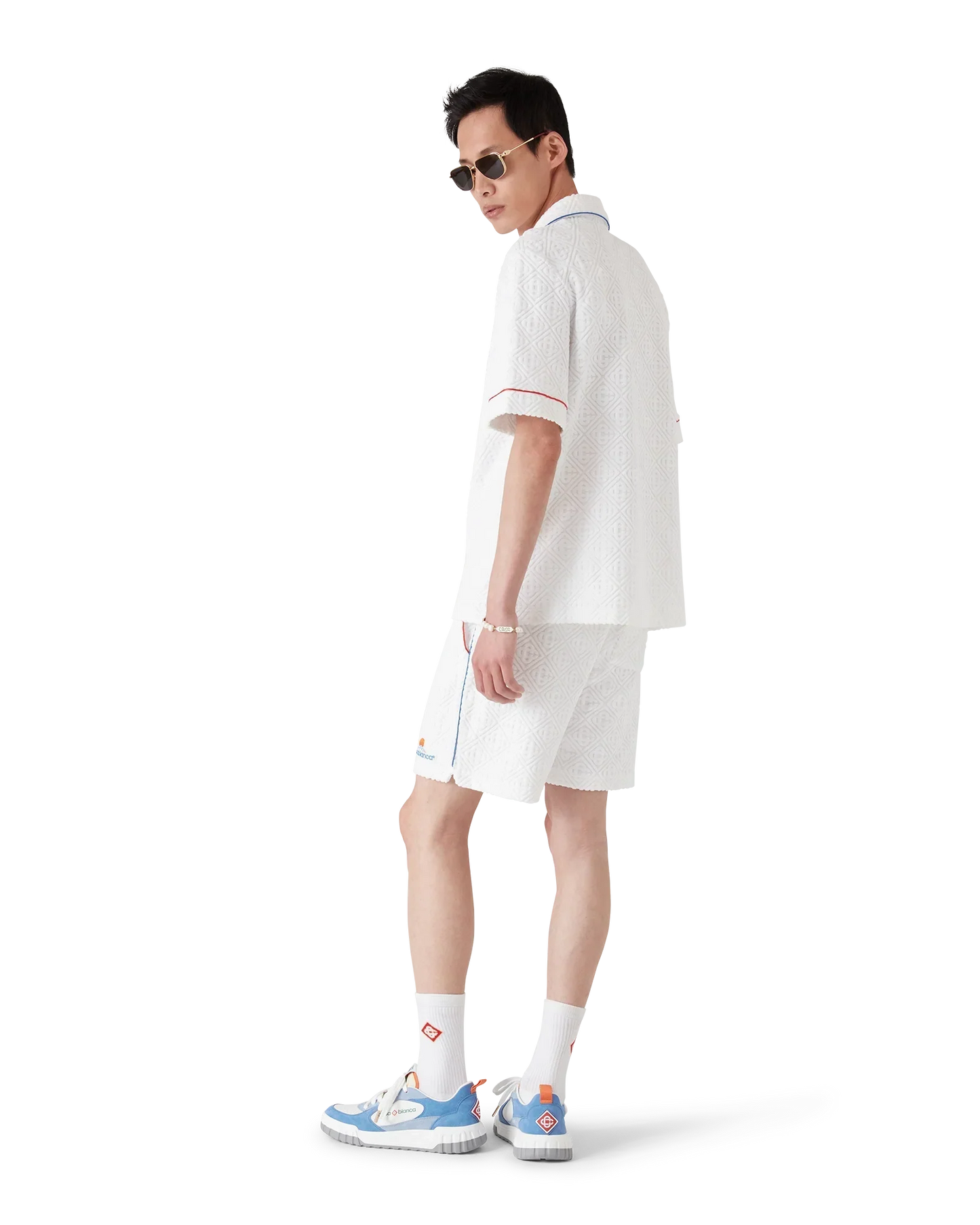 Monogram Jacquard Short Sleeve Towelling Shirt | Casablanca Paris | Image 3
