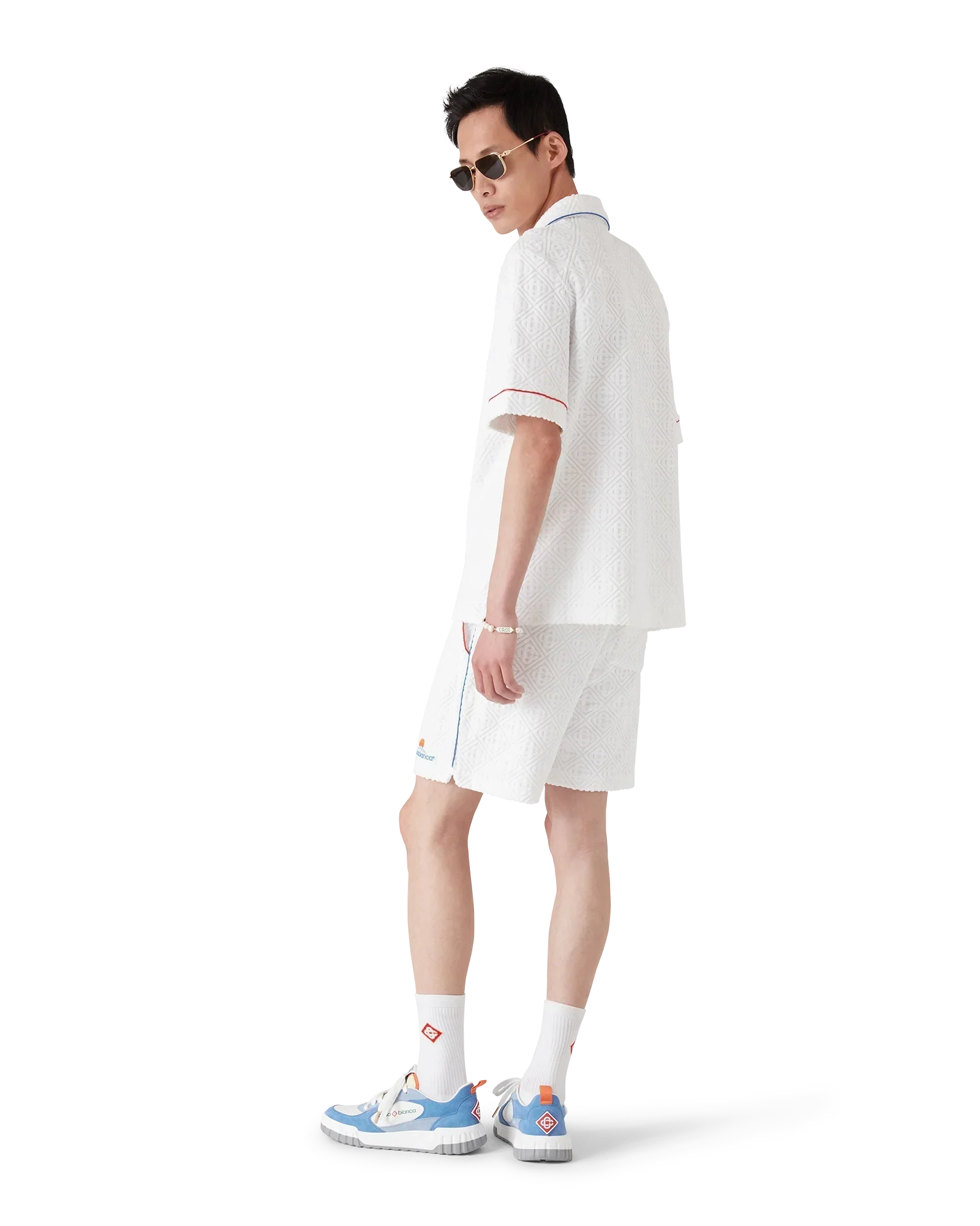 Monogram Jacquard Short Sleeve Towelling Shirt | Casablanca Paris | Image 3