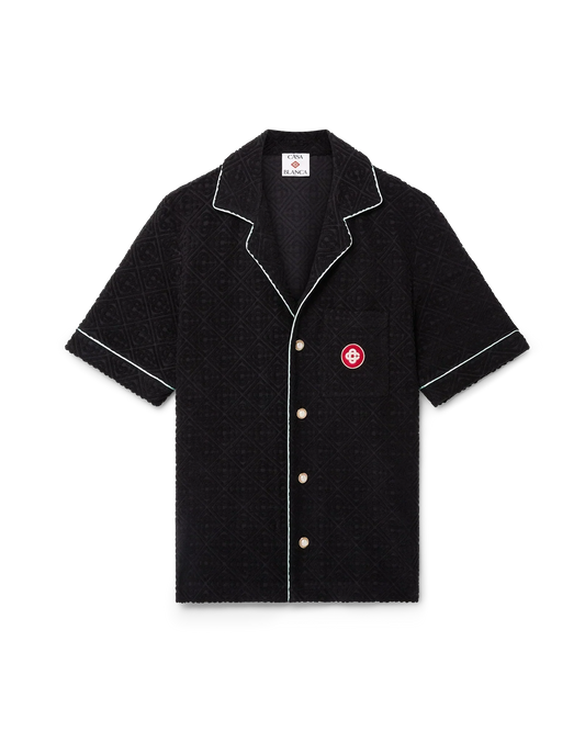 Monogram Jacquard Short Sleeve Towelling Shirt | Casablanca Paris | Image 1