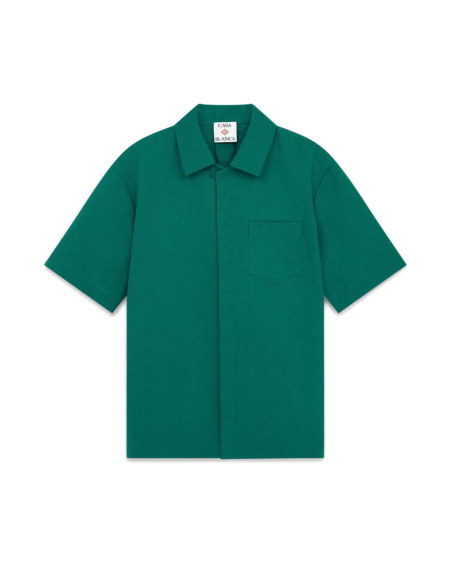 Cotton Monogram Short Sleeve Jacquard Shirt | Casablanca Paris | Image 1