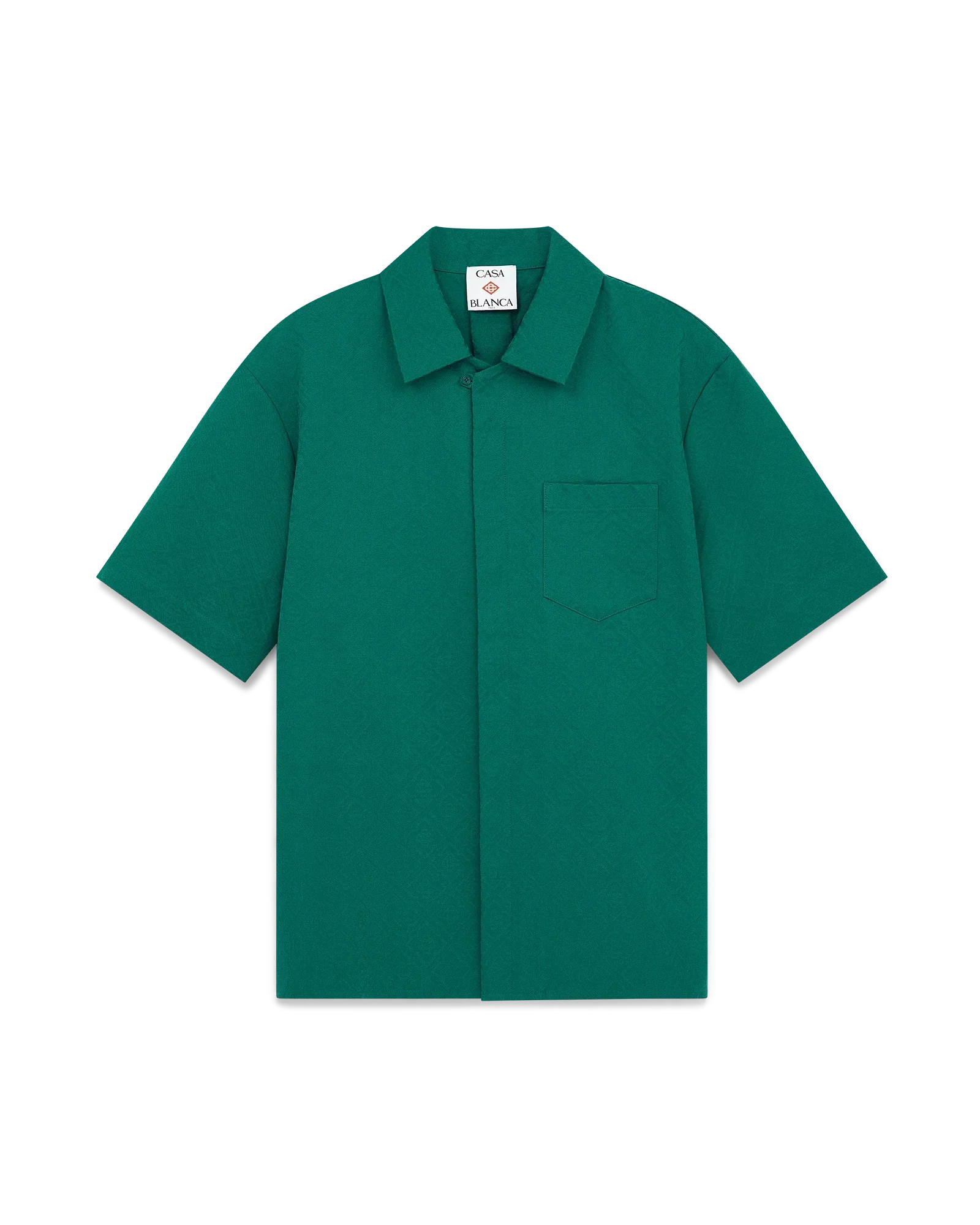 Cotton Monogram Short Sleeve Jacquard Shirt | Casablanca Paris | Image 1