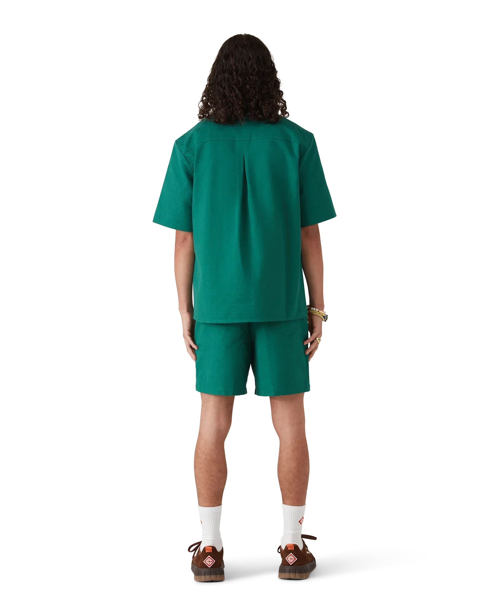 Cotton Monogram Short Sleeve Jacquard Shirt | Casablanca Paris | Image 3